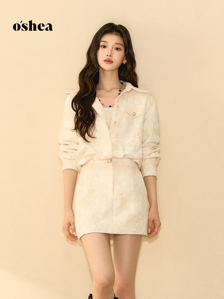 OShea Jacquard long sleeved shirt dress