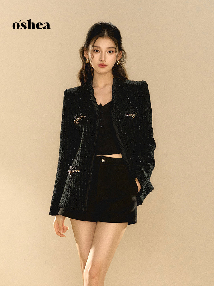 OShea Starry sky black short coat