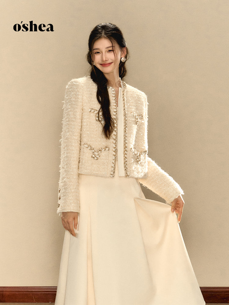 OShea Retro satin midi skirt