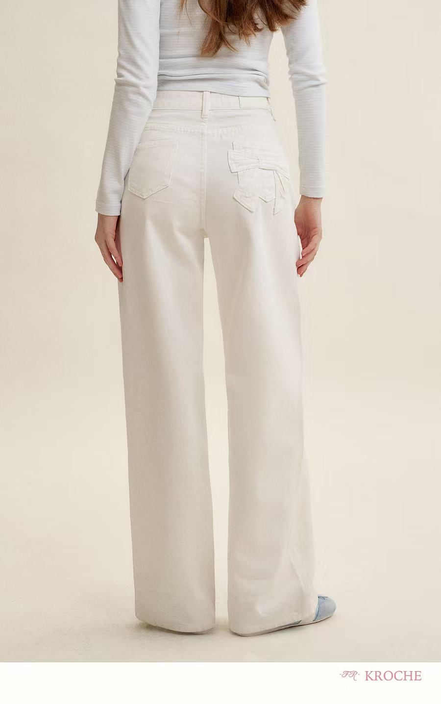 Kroche Straight wide-leg jeans (3color)