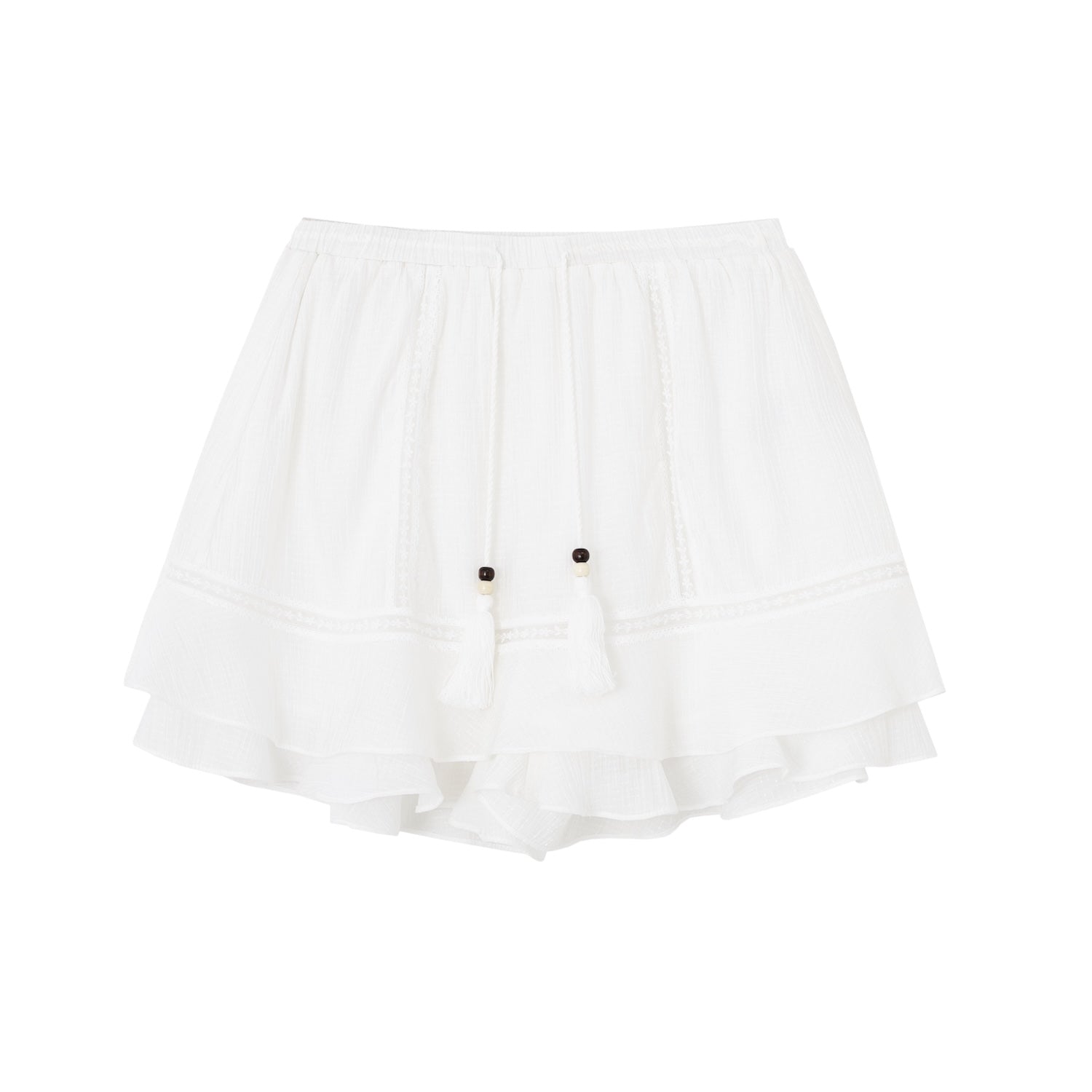 SOMESOWE S2508082&S2508097 Lace patchwork top + skort set (seperate)