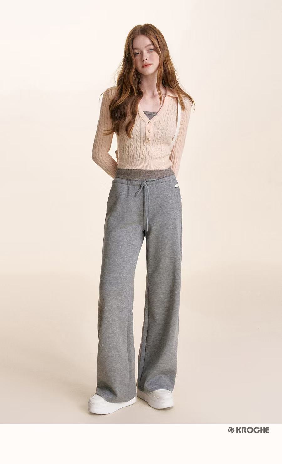 Kroche Drawstring casual sweatpants (2color)