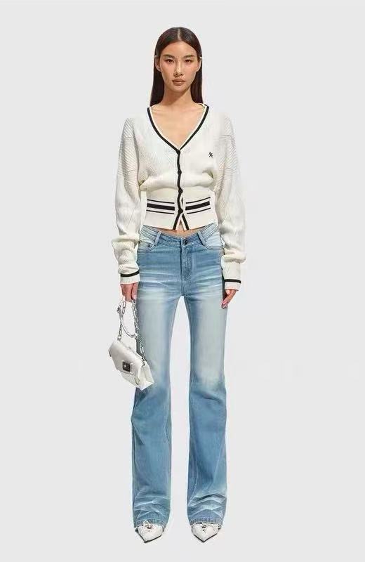 NAWS Contrast striped V-neck cardigan