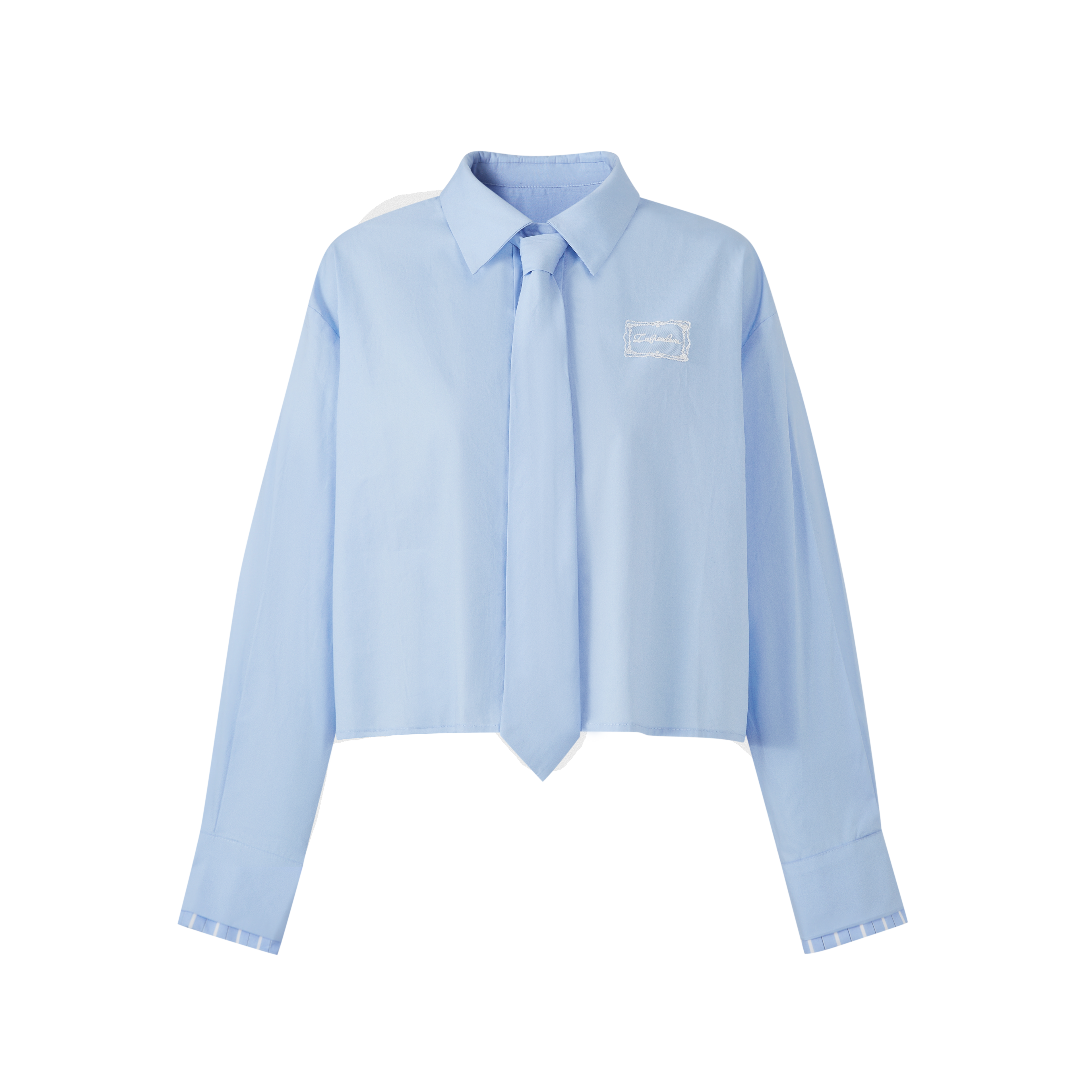 Lafreedom LAF350123 Preppy style light blue shirt