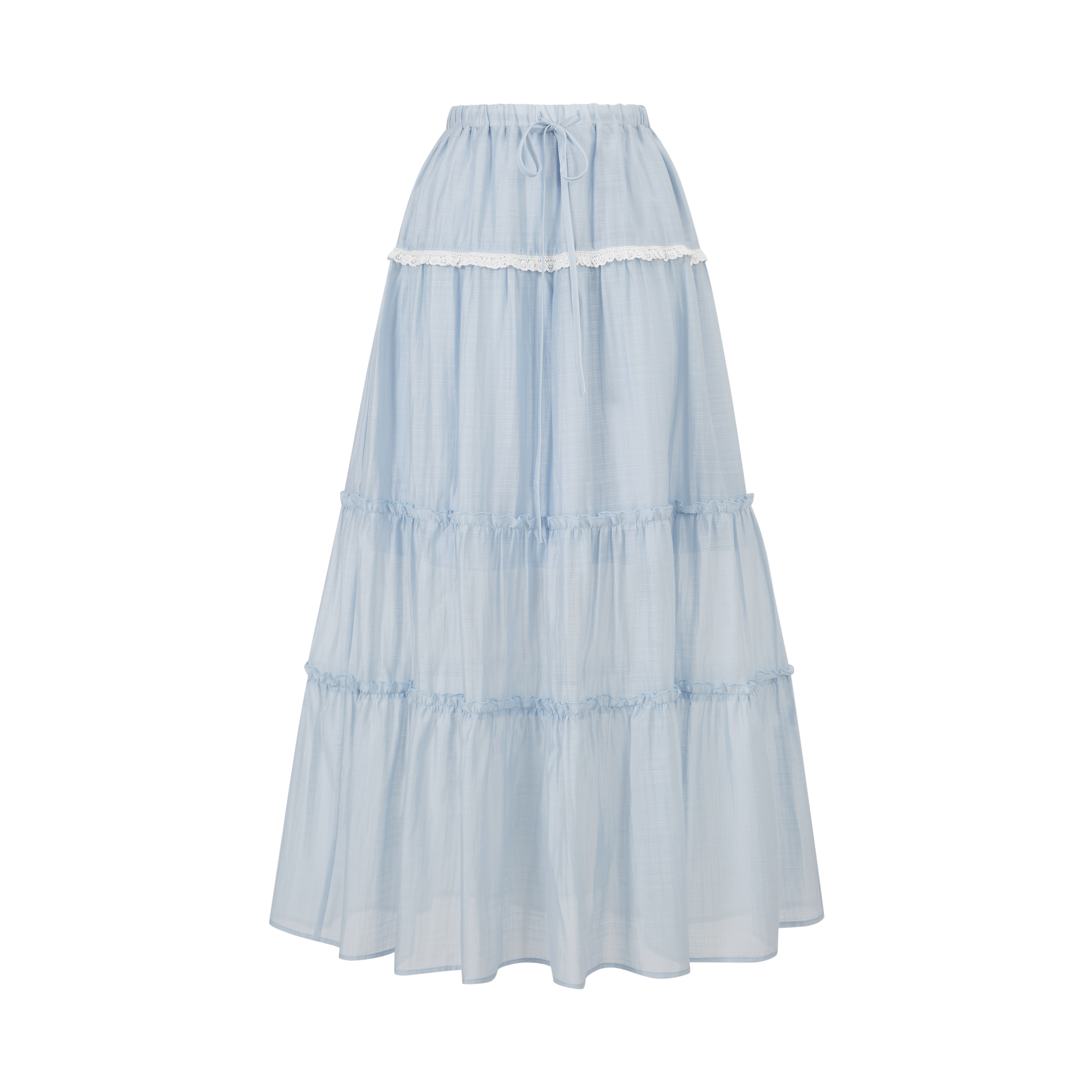 Lafreedom LAC350408&LAC350409 Vacation style halter neck top+lace patchwork skirt (2color)