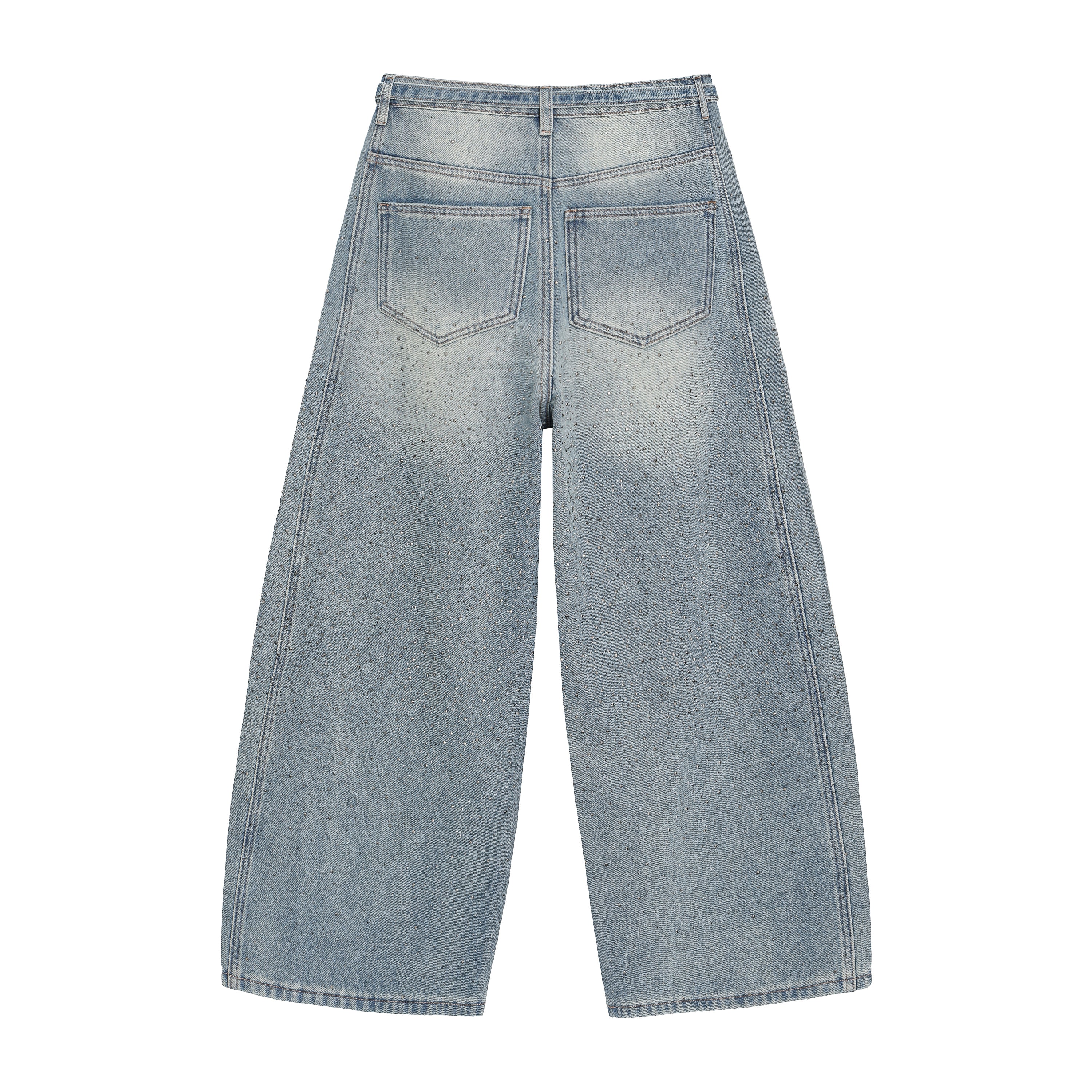 Straight-leg loose glitter pants (2color)