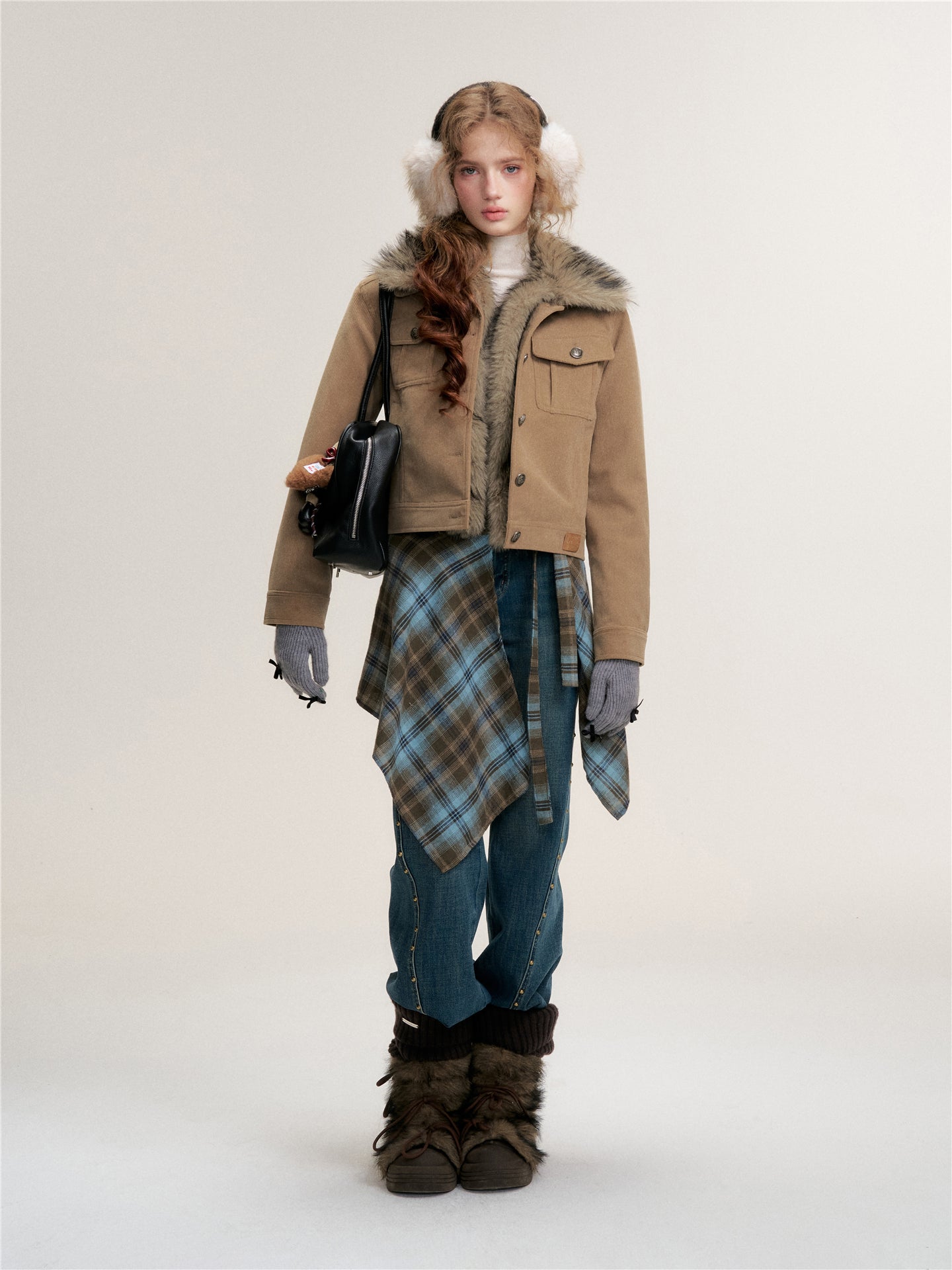 16DEWS 16D25446&16D25448 Slim fit short jacket + jeans set