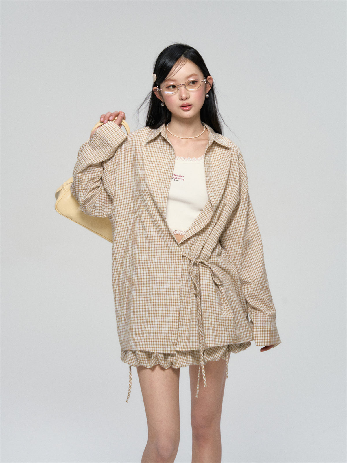 AsGony ASG25089 Lace rose embroidered knitted vest