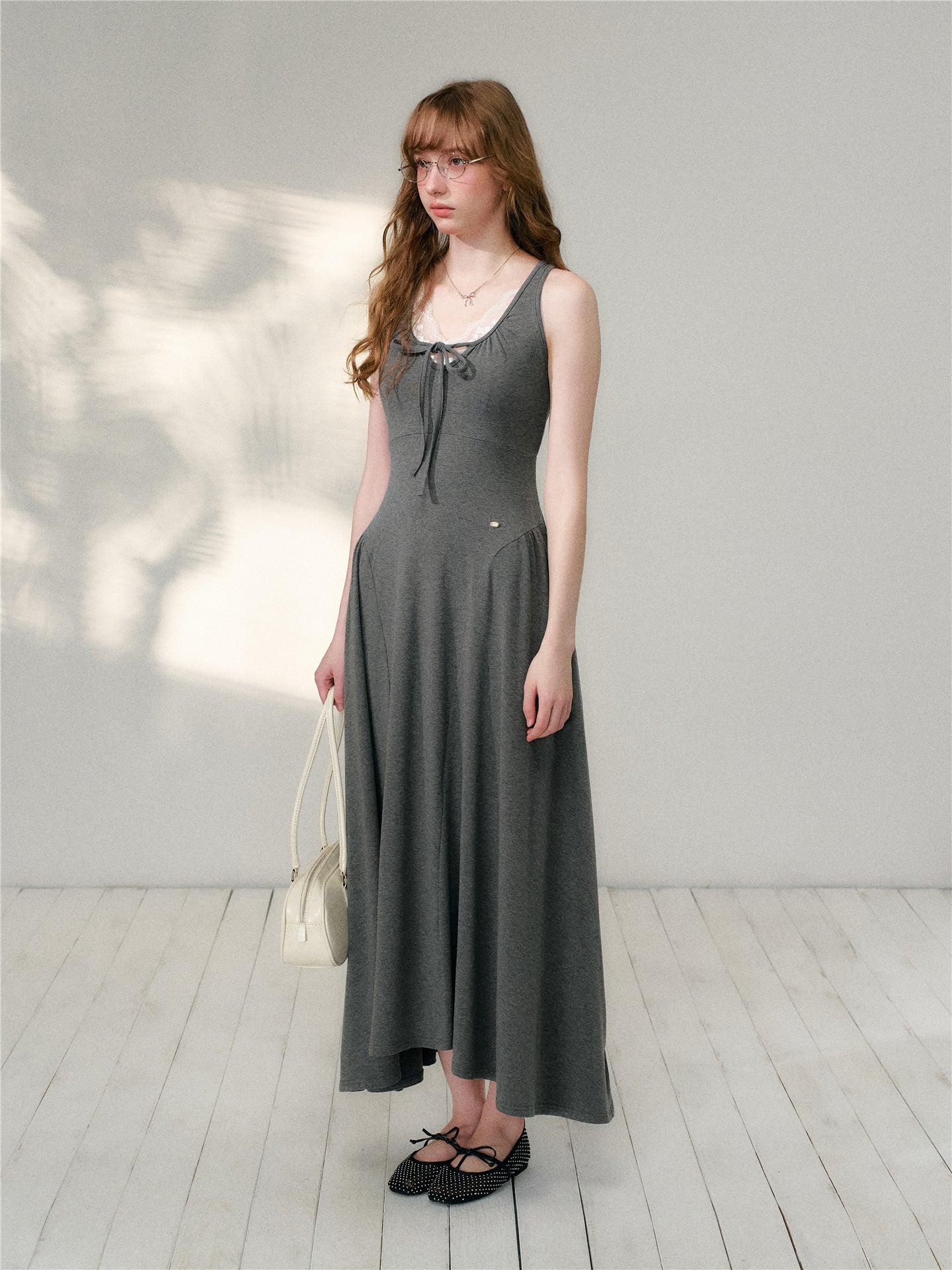 16DEWS 16D26081 U-neck design slim fit A-line length dress