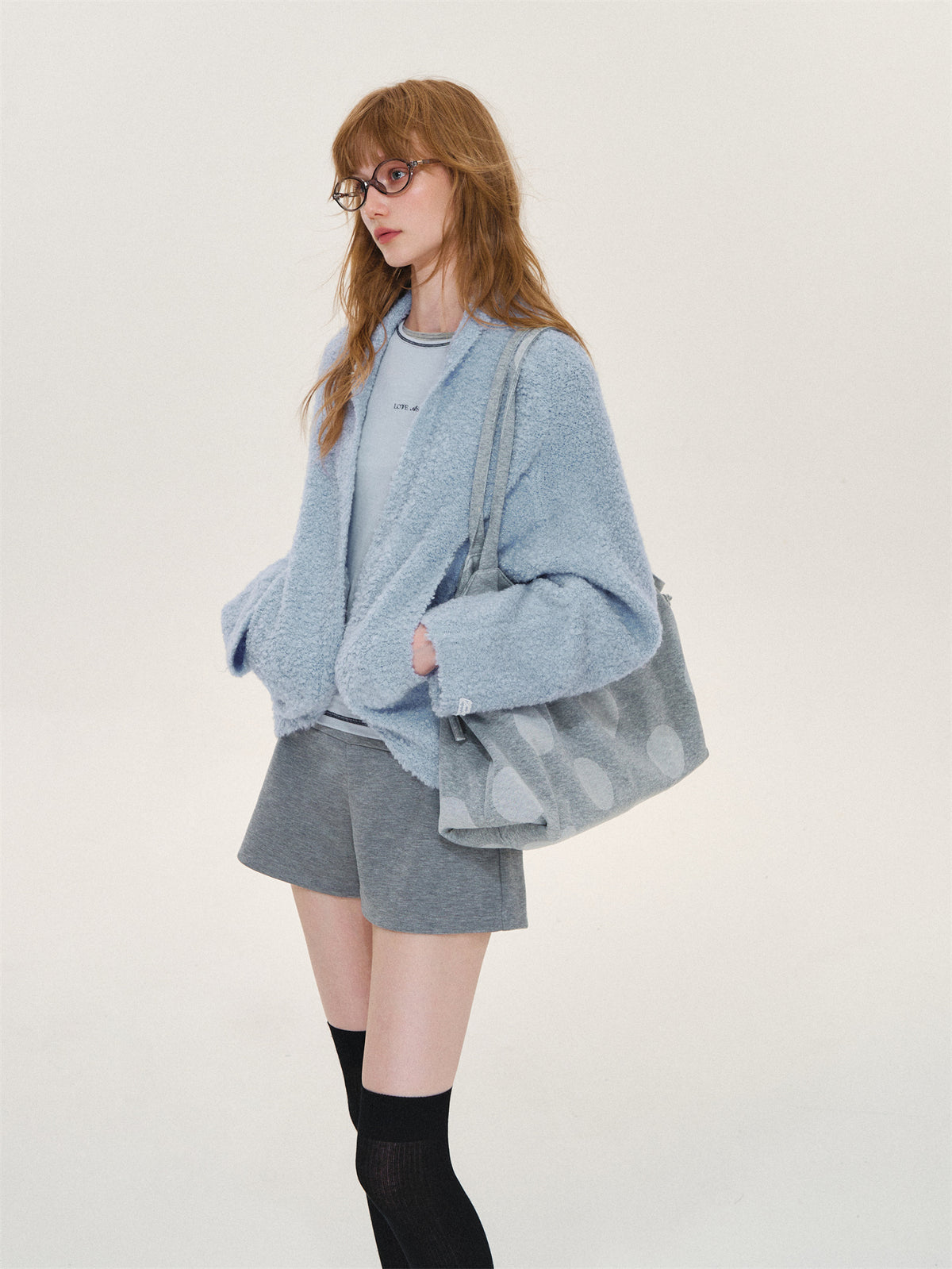 Asgony ASG26568 Soft Loop-Yarn Batwing Cardigan