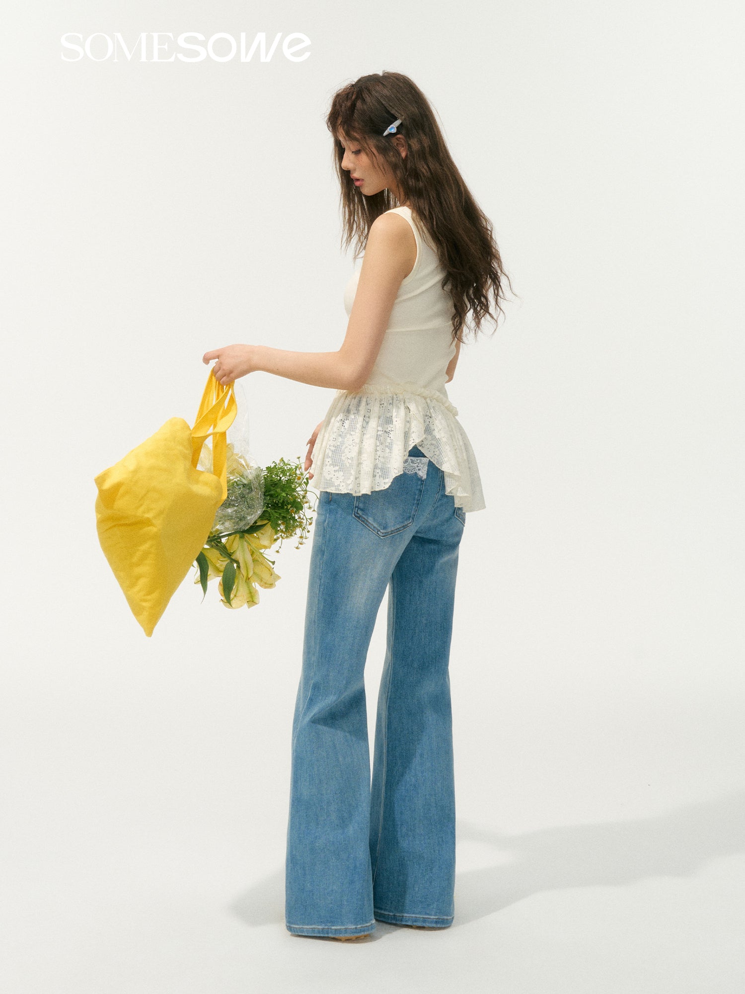 SOMESOWE S2508056 Irregular splicing short vest