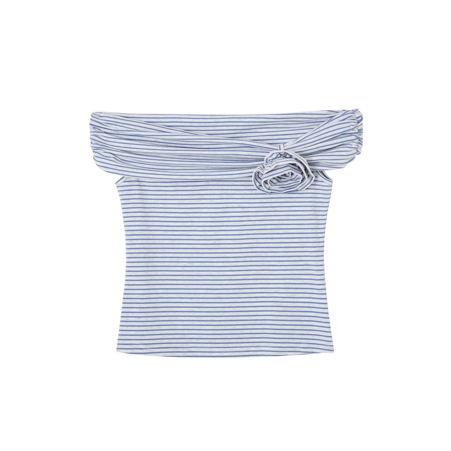SOMESOWE S2508145 Striped rose one shoulder top