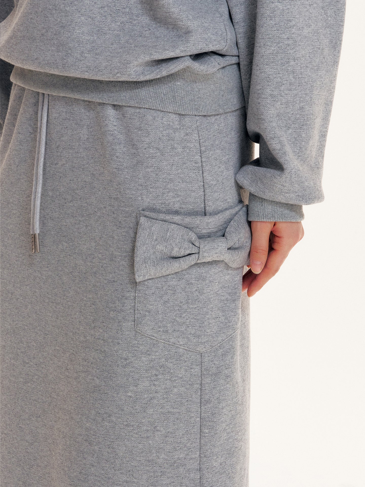 16DEWS 16D25399&16D25340 Grid patchwork polo lapel long sleeved sweatshirt + pants set