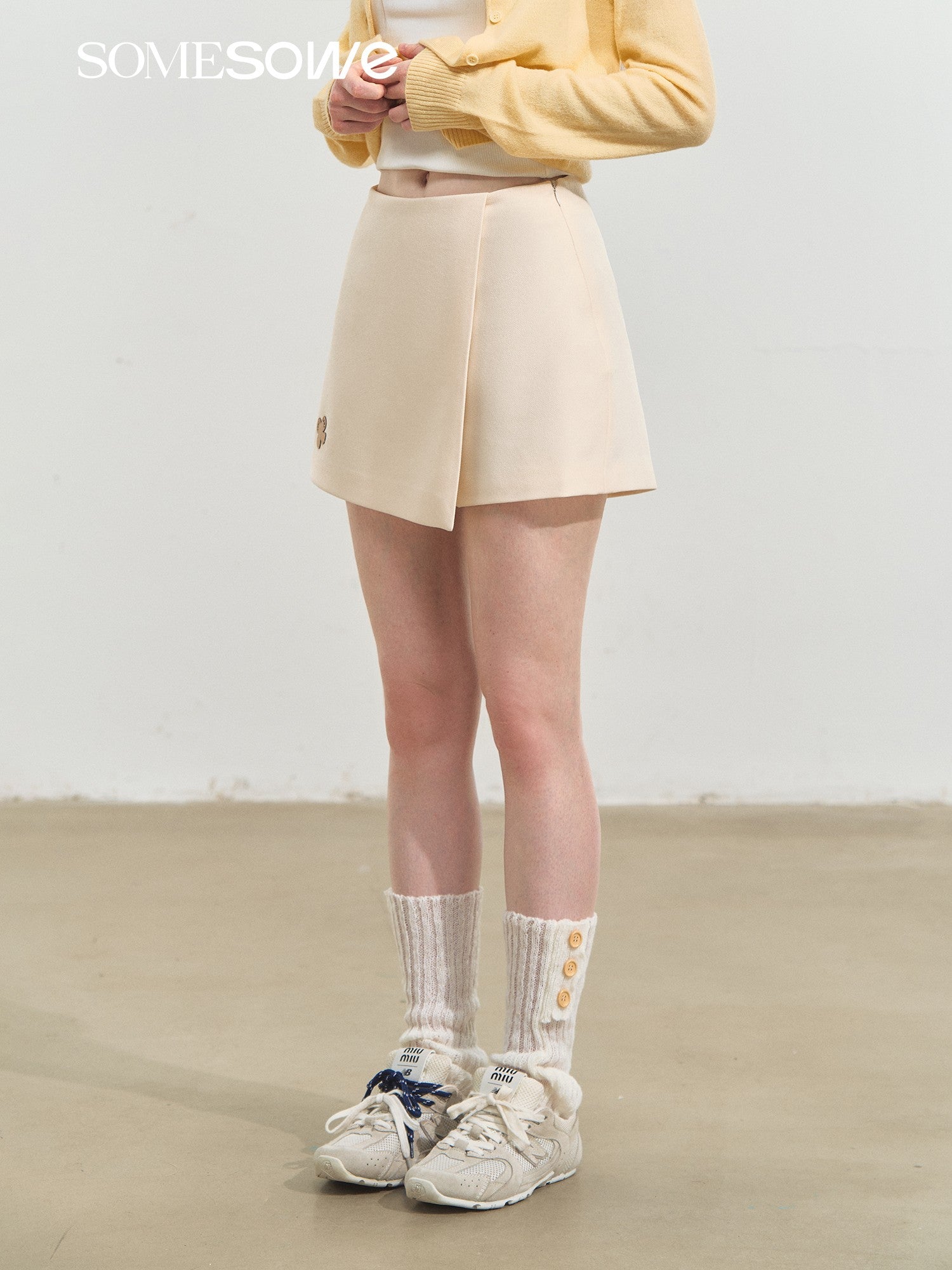 SOMESOWE S2508207 Fun flower fake two piece skort