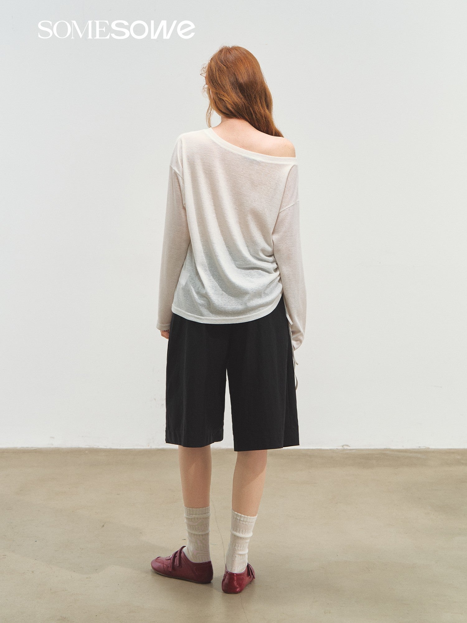 SOMESOWE S2508168 Ruffle casual mid length pants