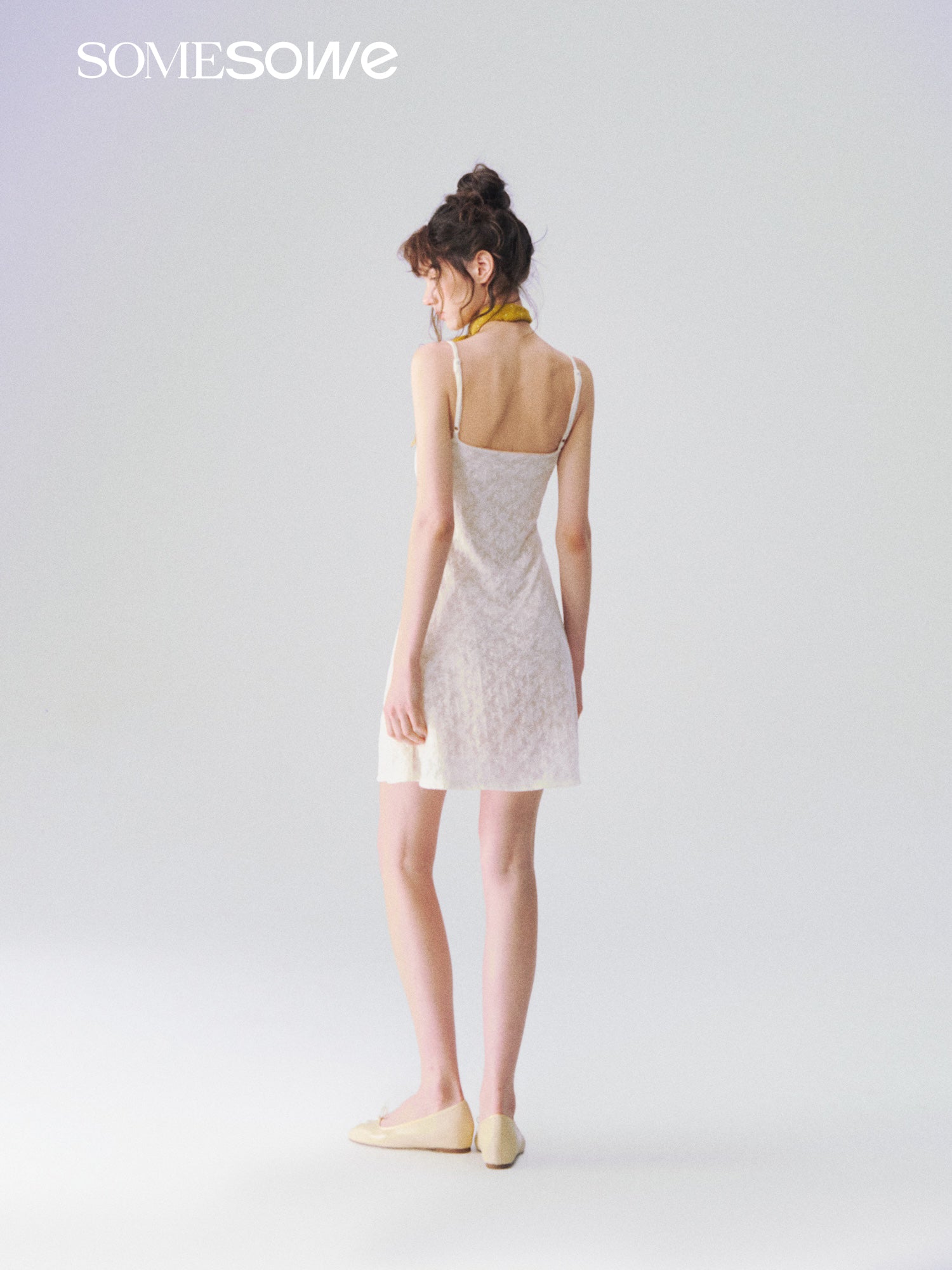 SOMESOWE S2609107 Jacquard texture camisole dress