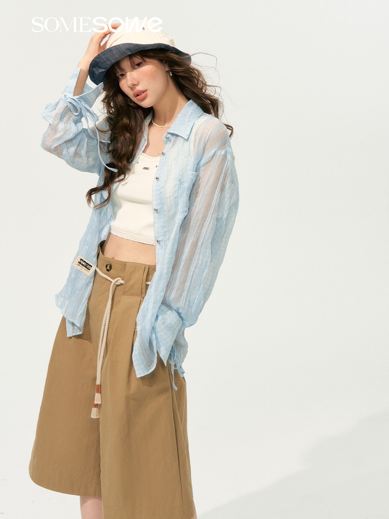SOMESOWE S2508168 Ruffled casual shorts