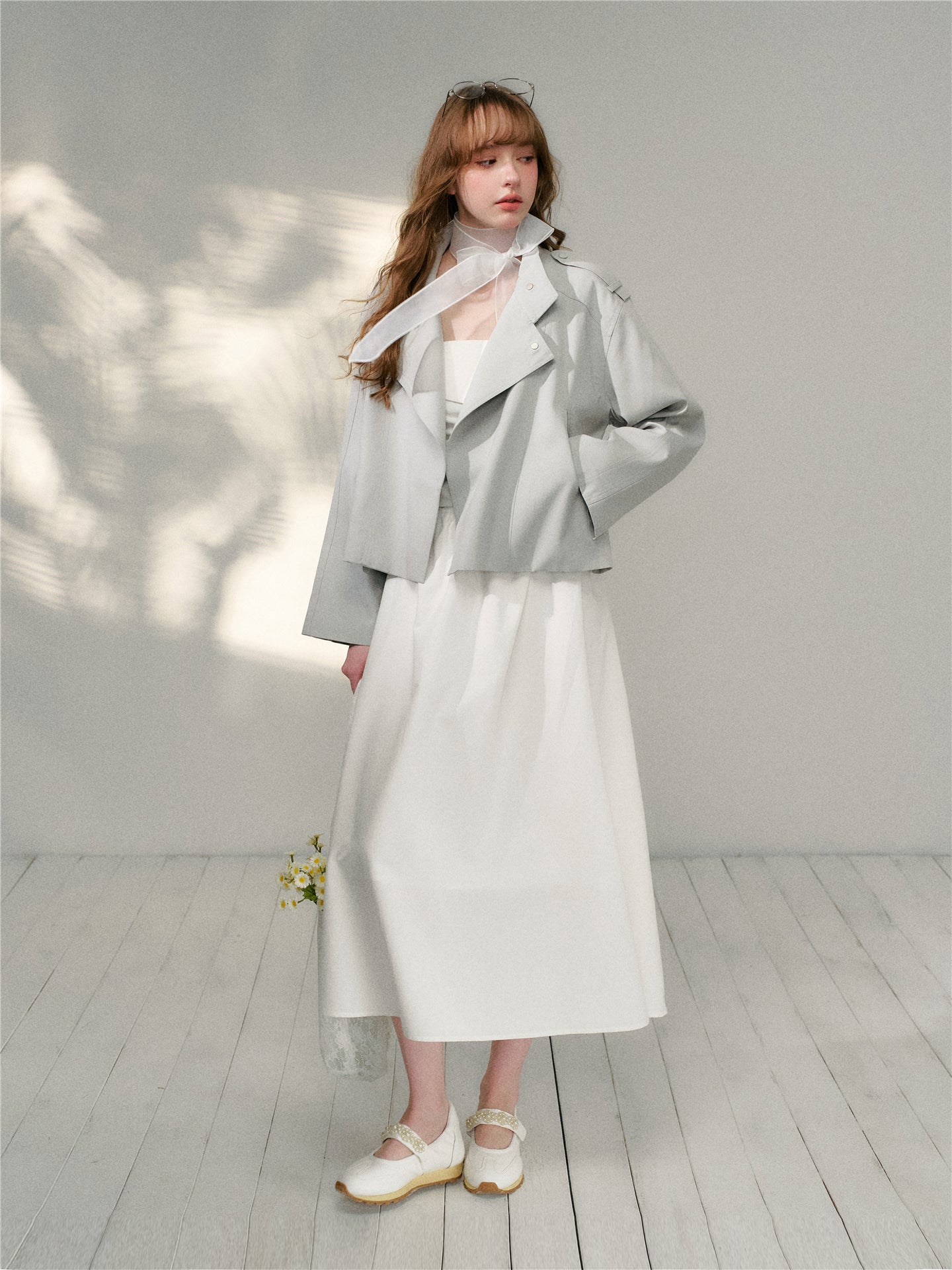 16DEWS 16D26128 Pleated strapless A-line dress