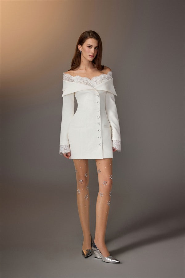 KEIRA TONG Lace Trimmed Dress