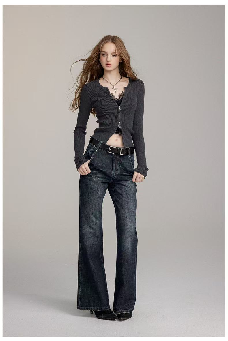 VIA PITTI V24DP280 Loose straight leg jeans(2color)
