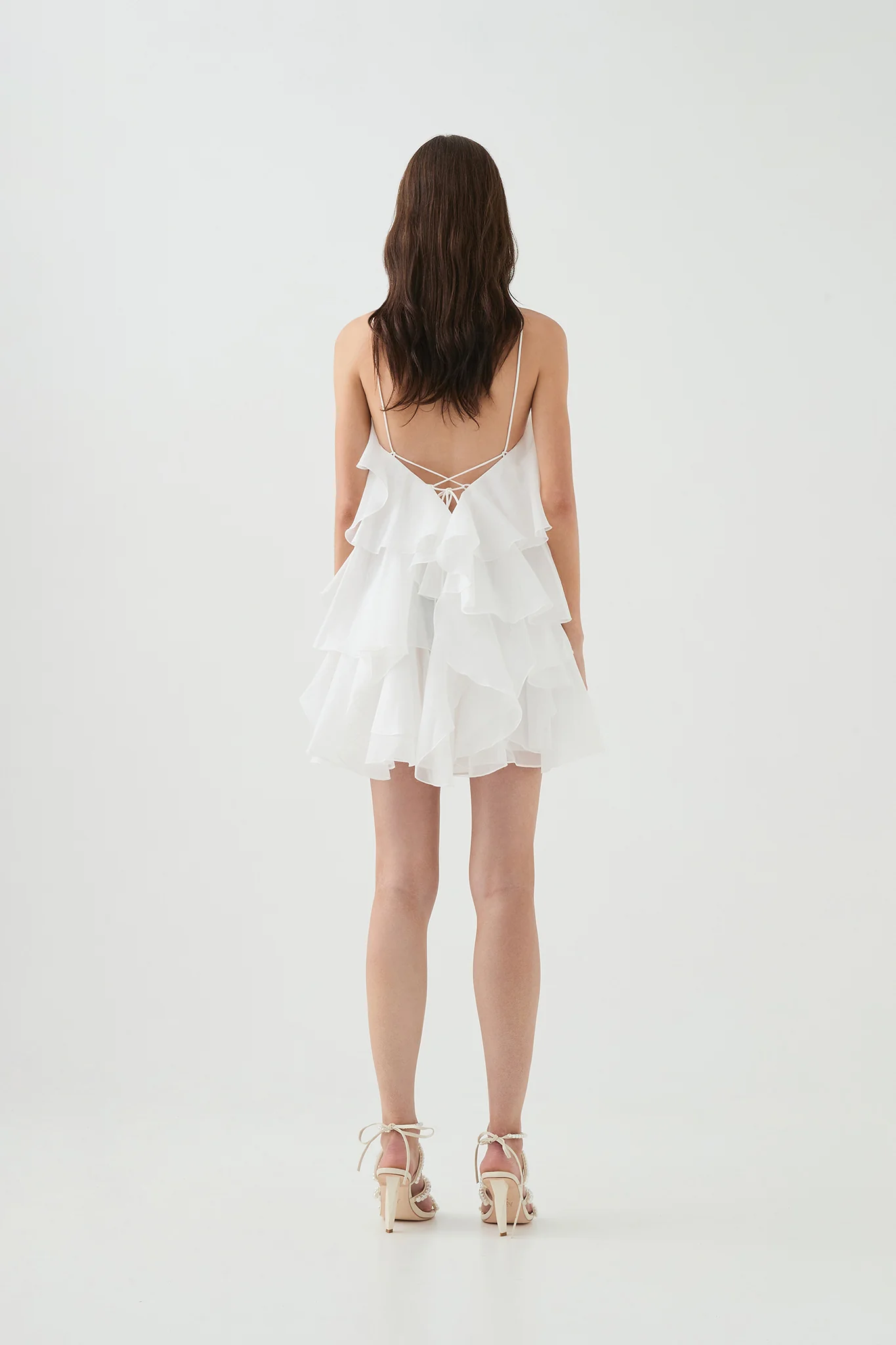 Aje Pandorea Layered Mini Dress(white)