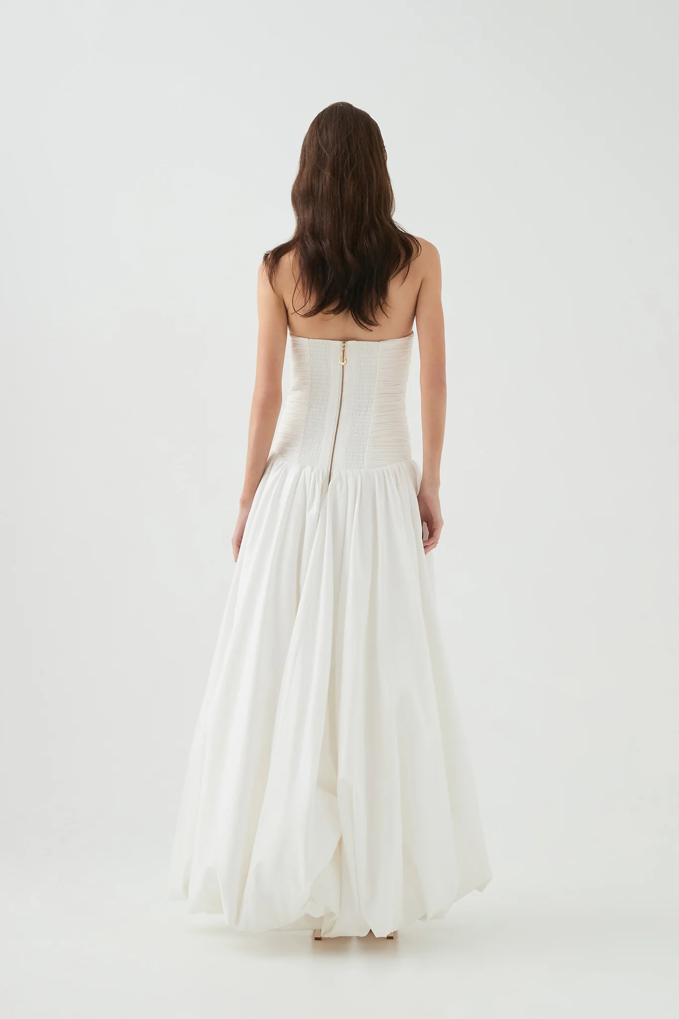 Aje Violette Bubble Hem Maxi Dress(white)