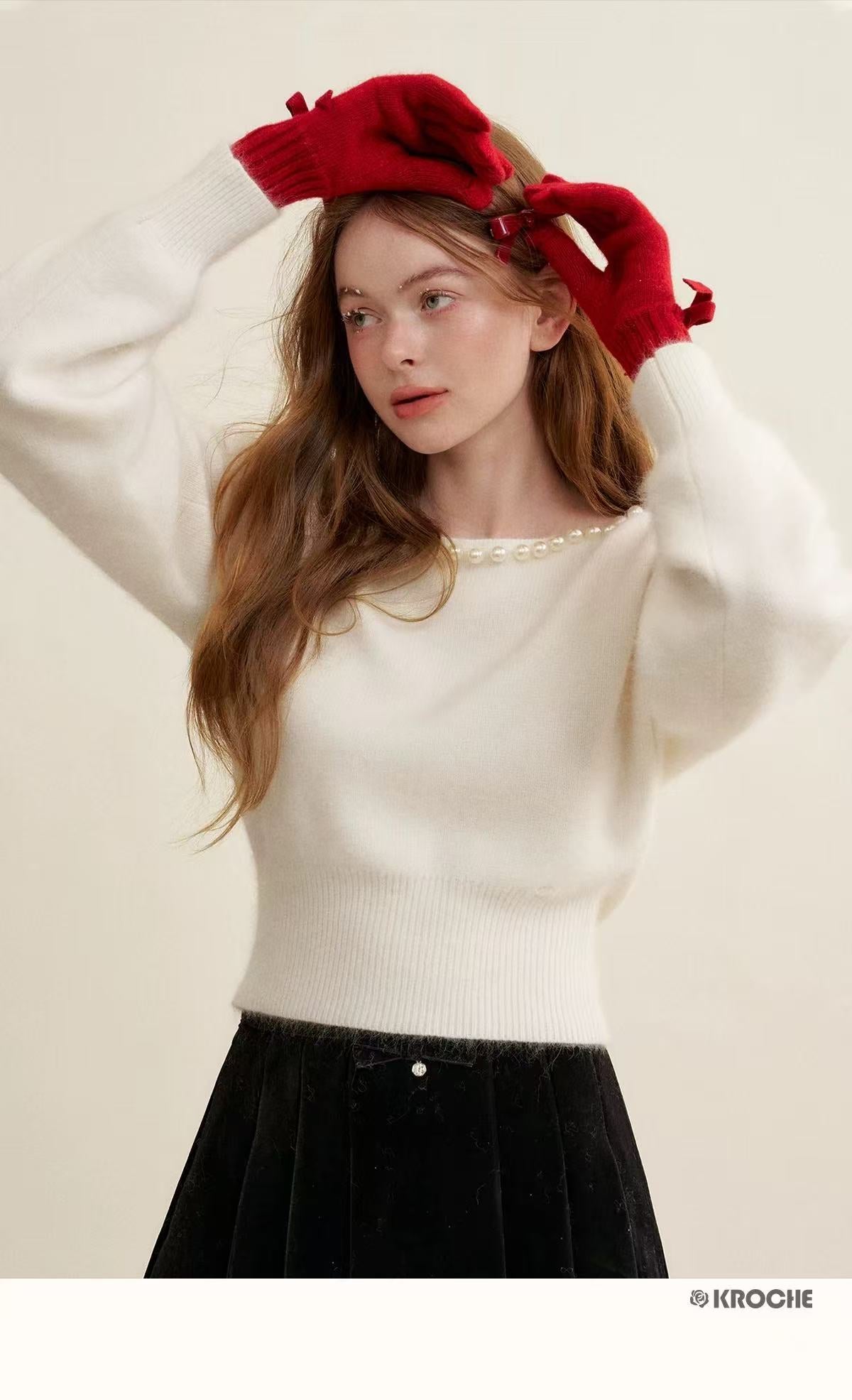 Kroche Pearl wool knitted sweater