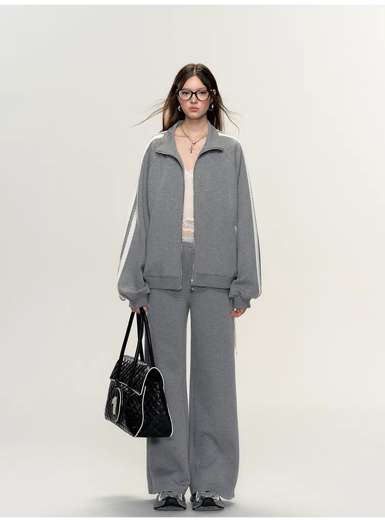 Lafreedom SALE Star Lace Hoodie Set(grey)