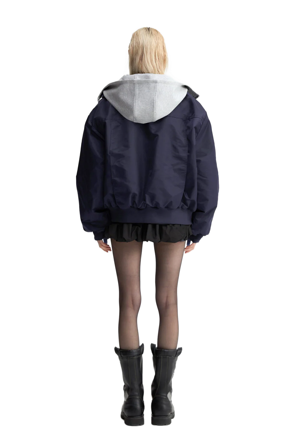 YJ1NGZYZJ Oversized Bomber Jacket In Blue