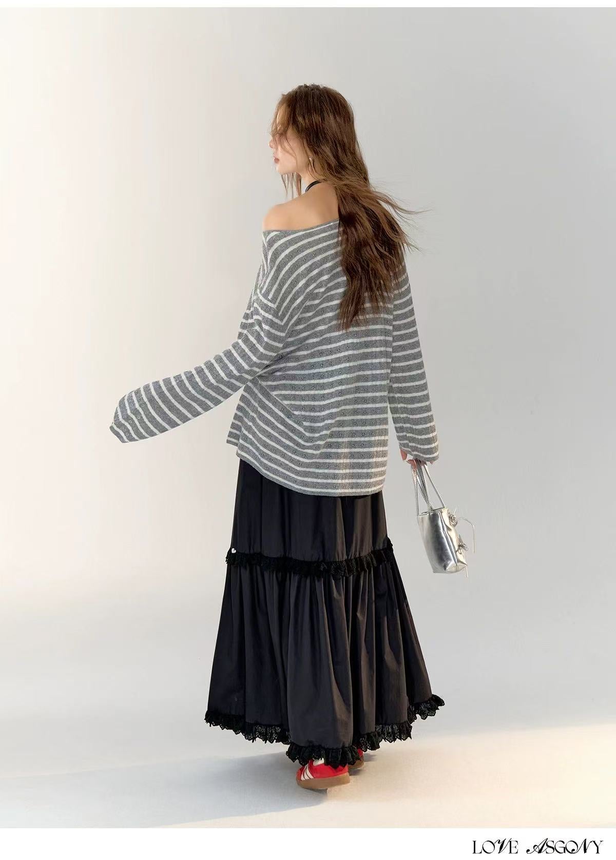 AsGony ASG24725 Ballet style tiered skirt (2color)