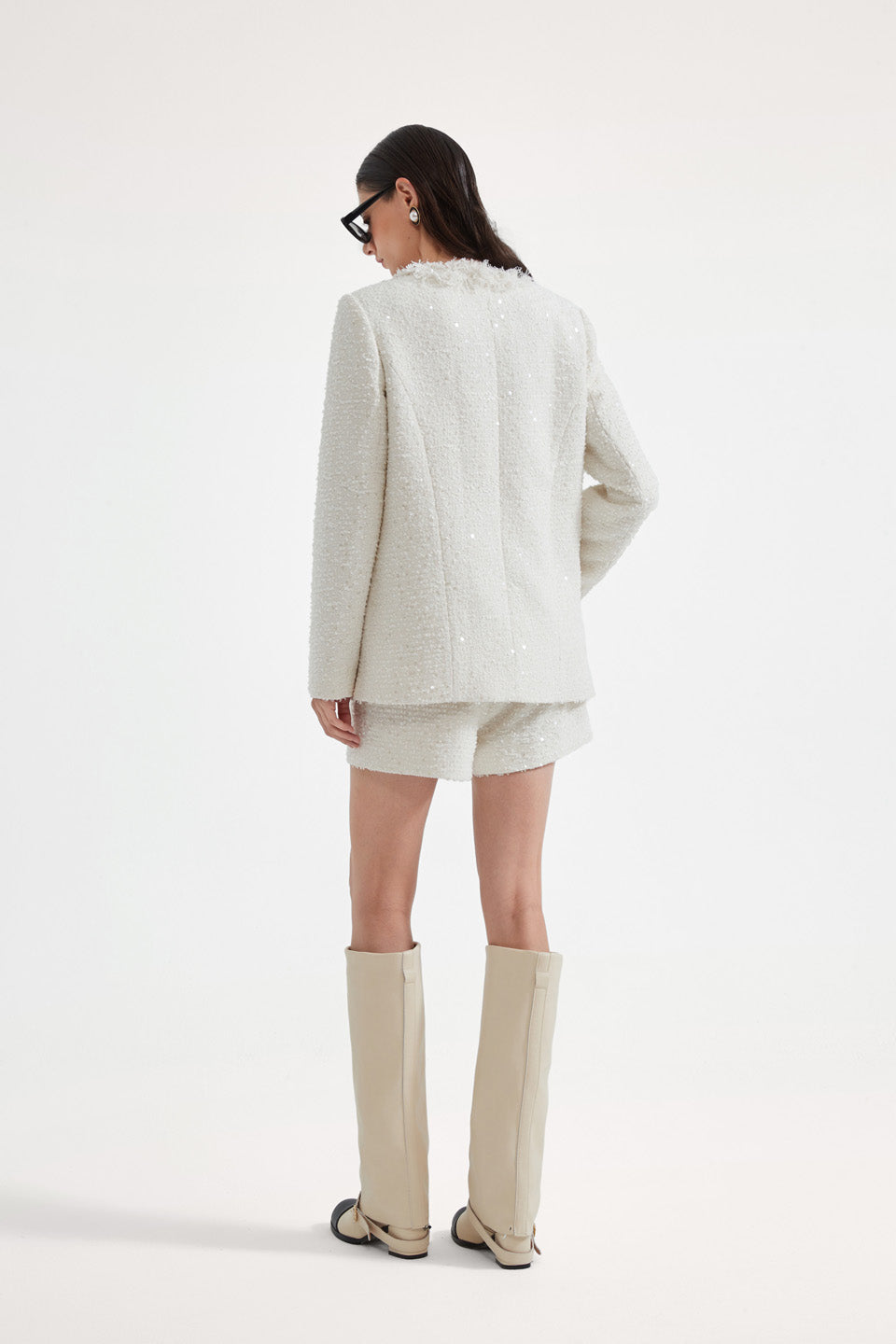 Kingwen White tweed jacket