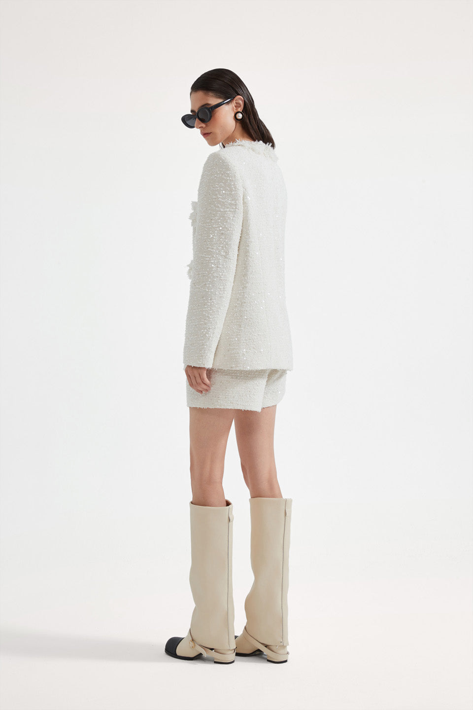 Kingwen White tweed jacket