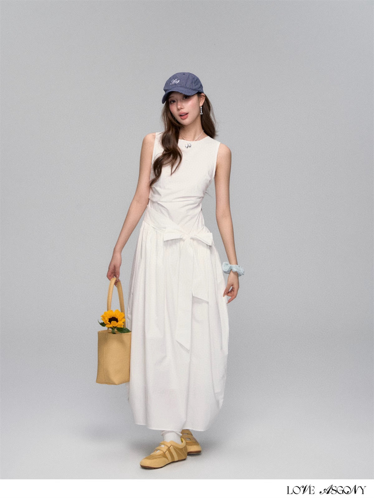 AsGony ASG25144 Simple Strappy Sleeveless Dress