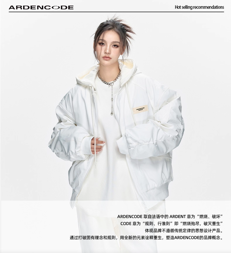 Arden Code AD01-094 Padded Hooded Jacket(2color)