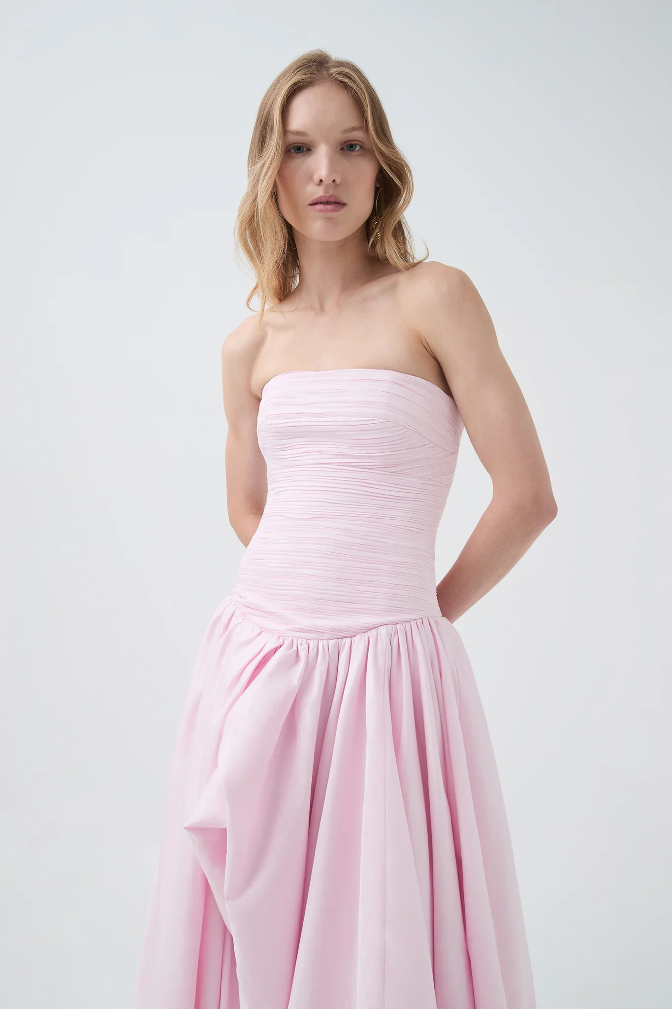 Aje Violette Bubble Hem Maxi Dress(Pastel pink)