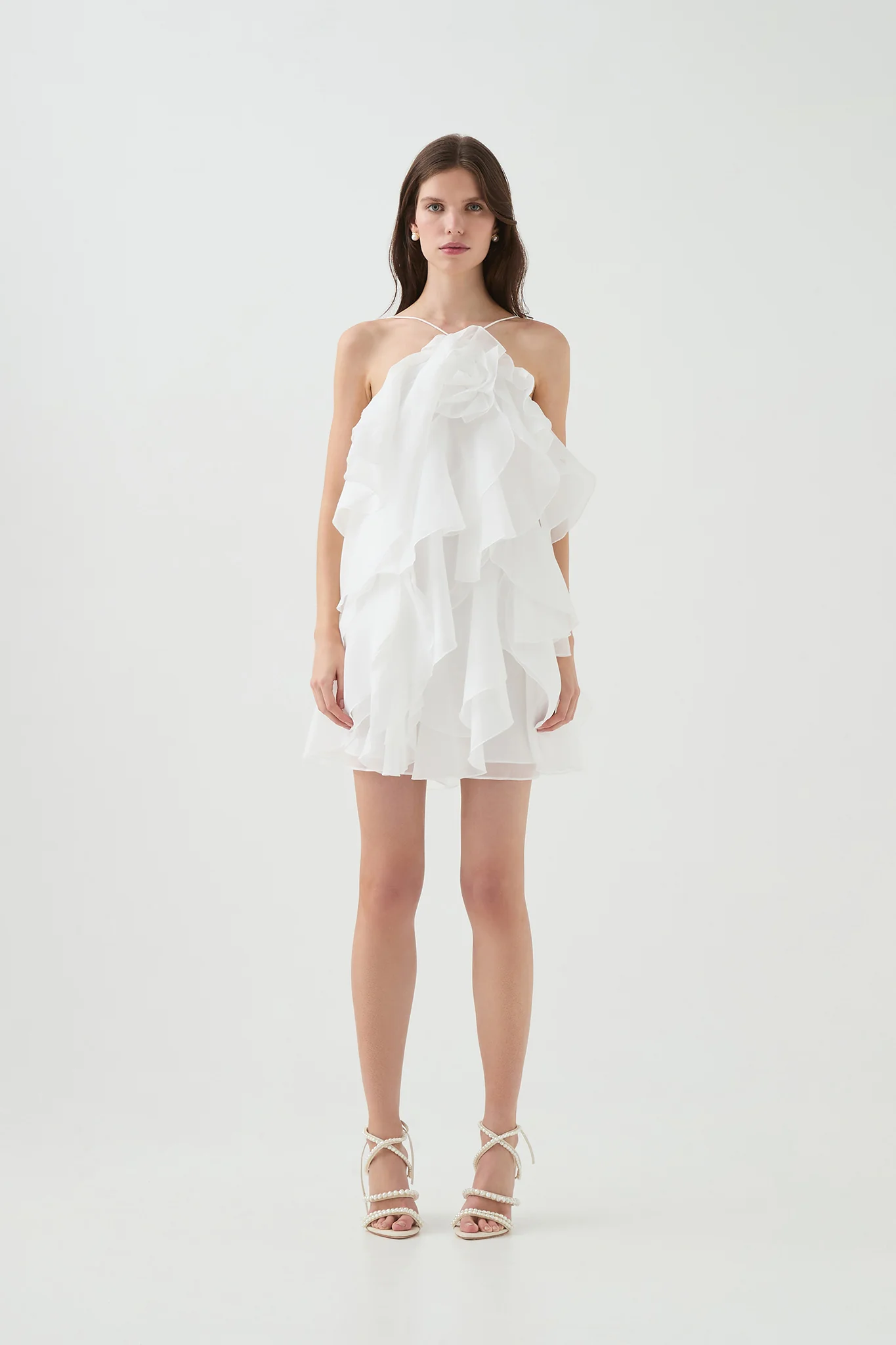 Aje Pandorea Layered Mini Dress(white)