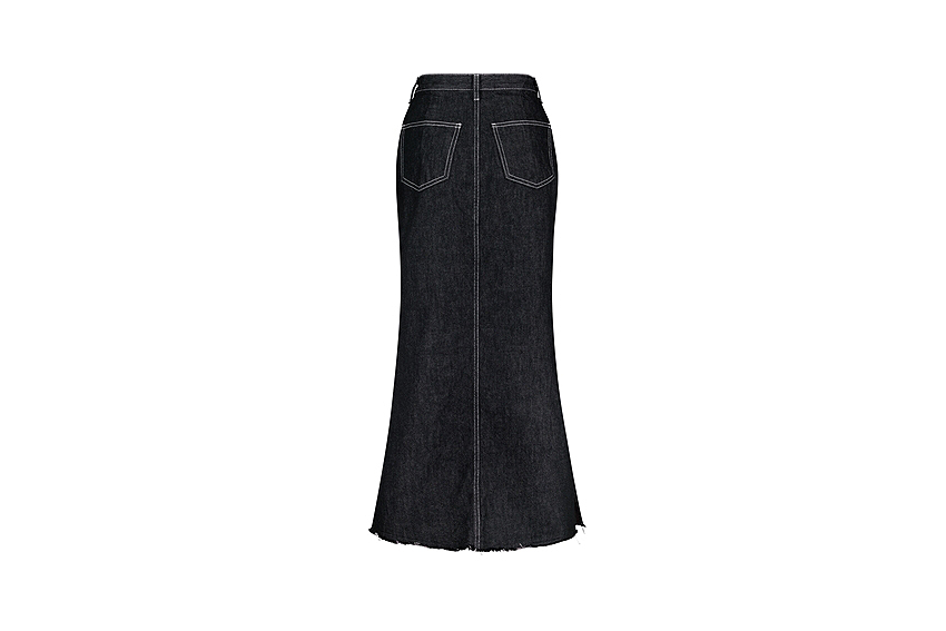 Guse Slit Maxi Denim Skirt