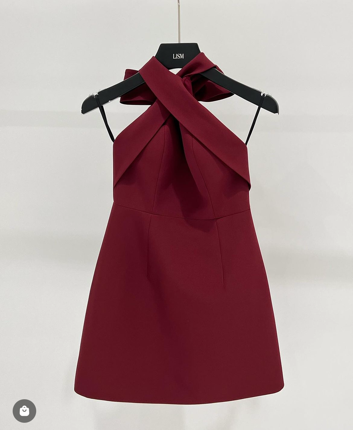 Lism Bow Halter Mini Dress(4color)