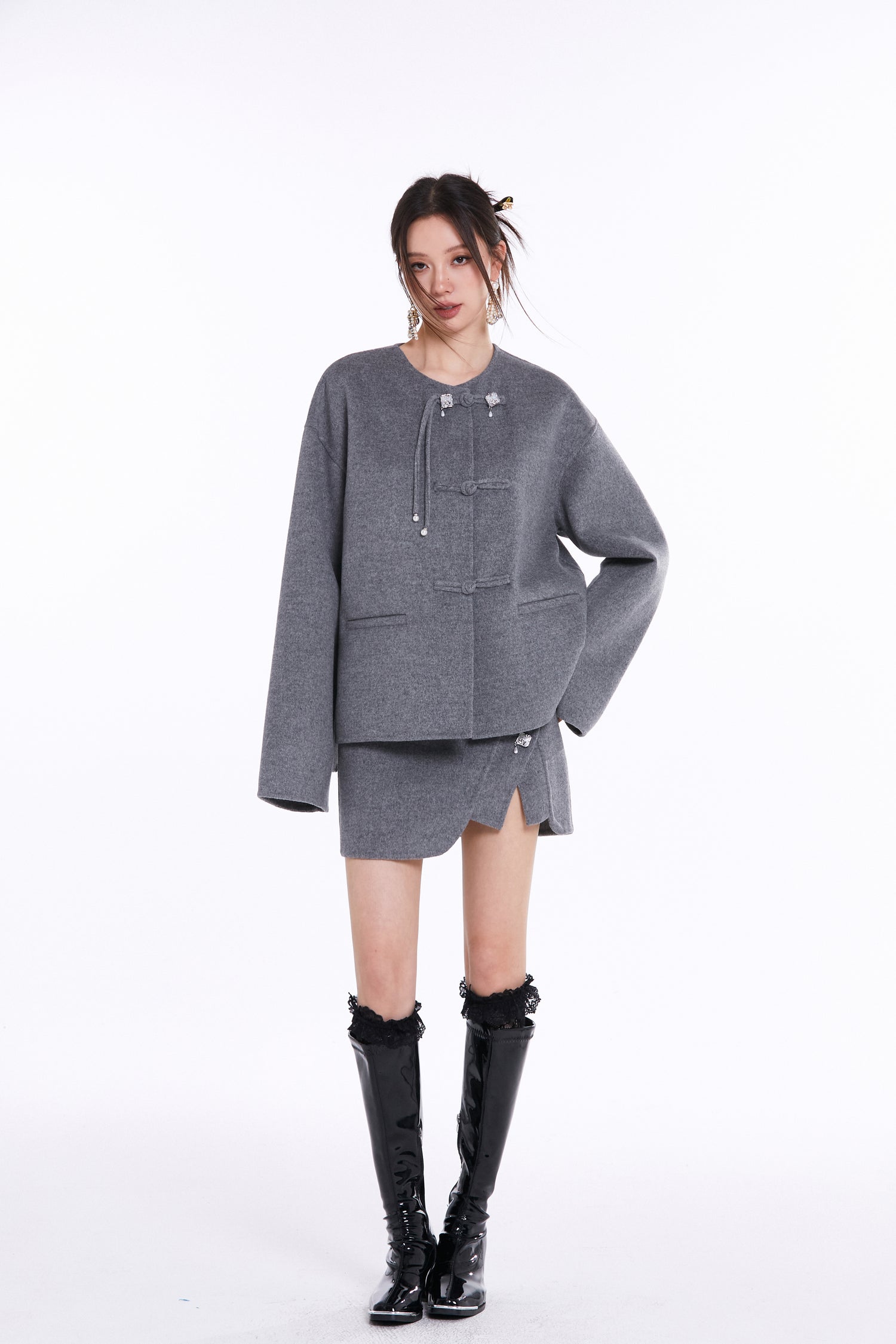 Aimme Sparrow "Neo Chinese" Grey Coat