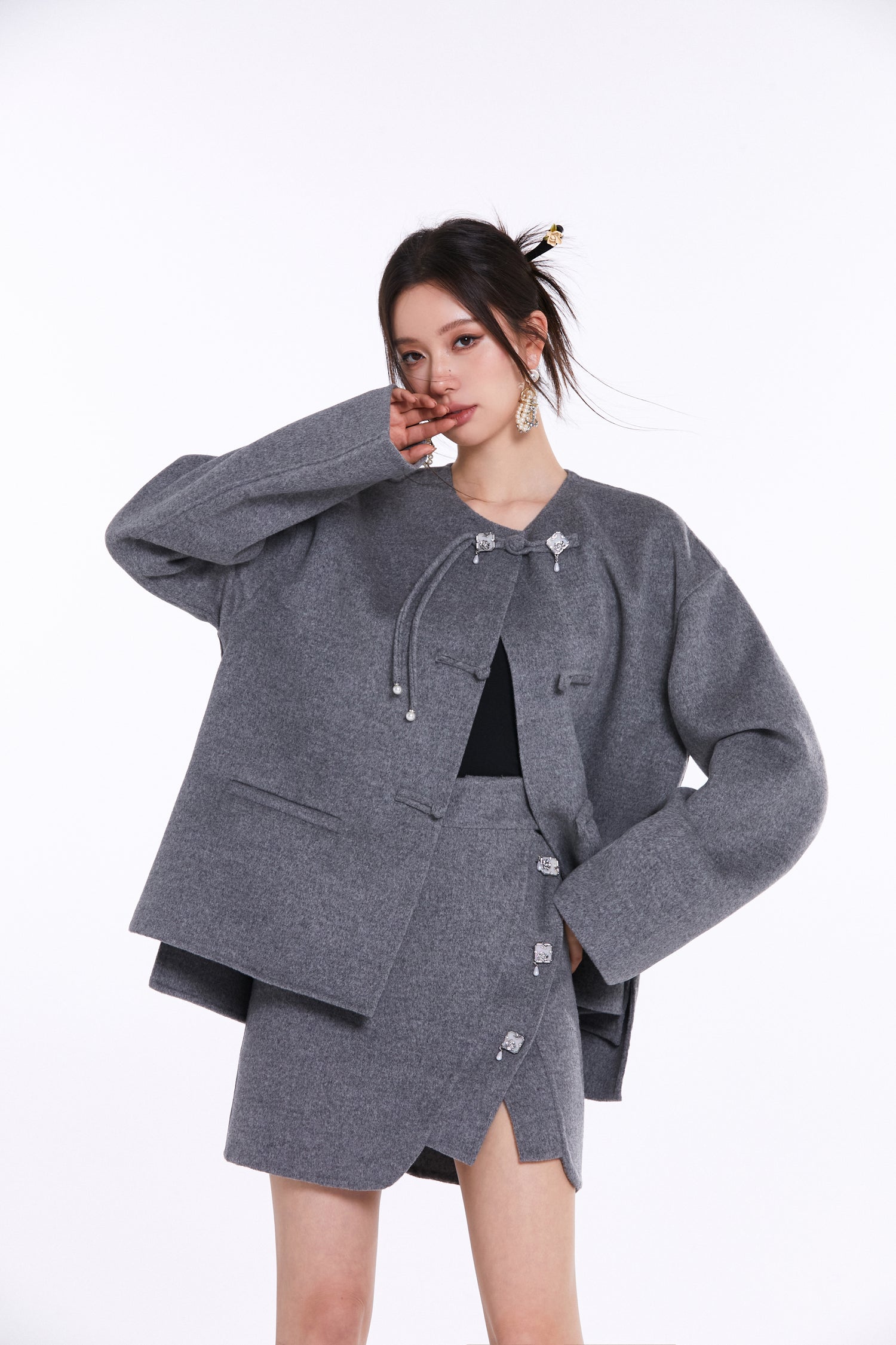 Aimme Sparrow "Neo Chinese" Grey Coat