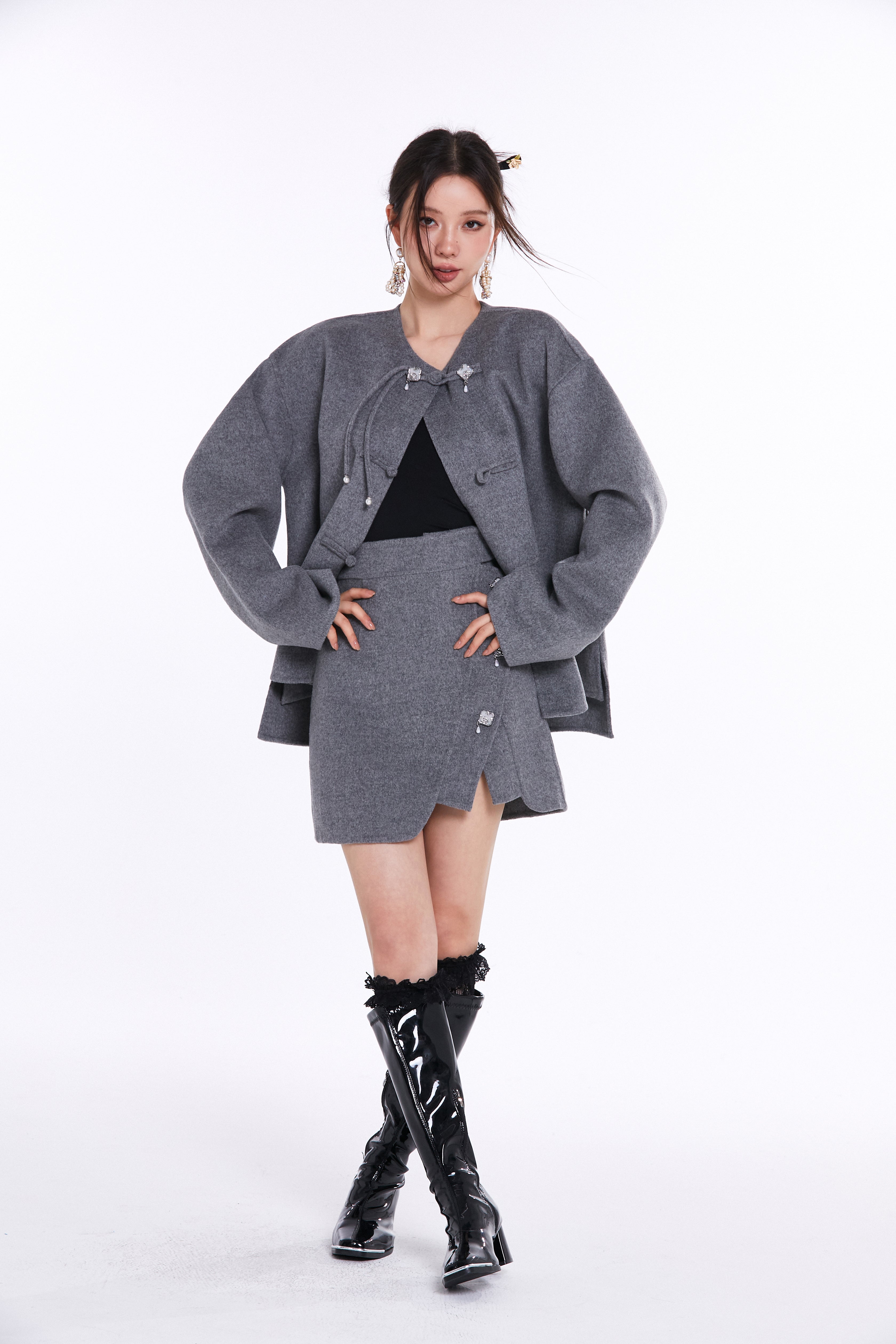 Aimme Sparrow "Neo Chinese" Grey Coat
