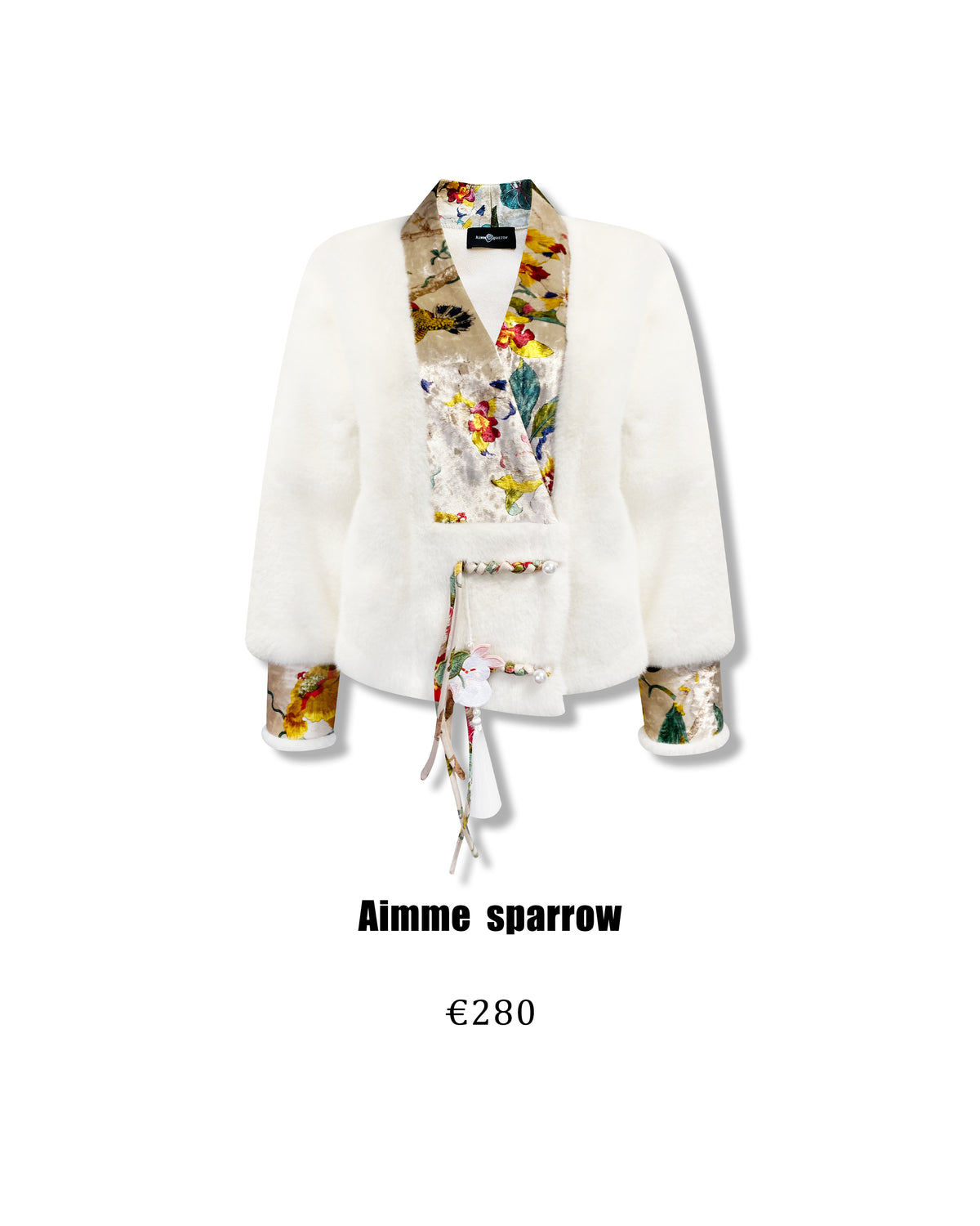 Aimme Sparrow 8972 Neo-Chinese printed sable coat