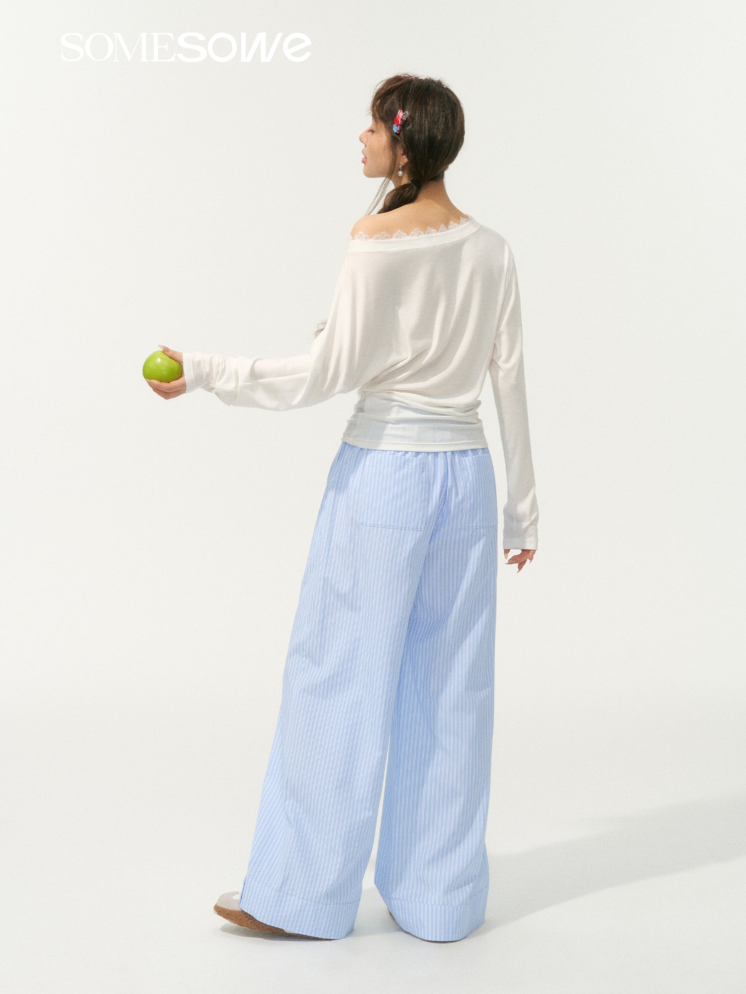 SOMESOWE S2508065 Holiday style striped casual pants