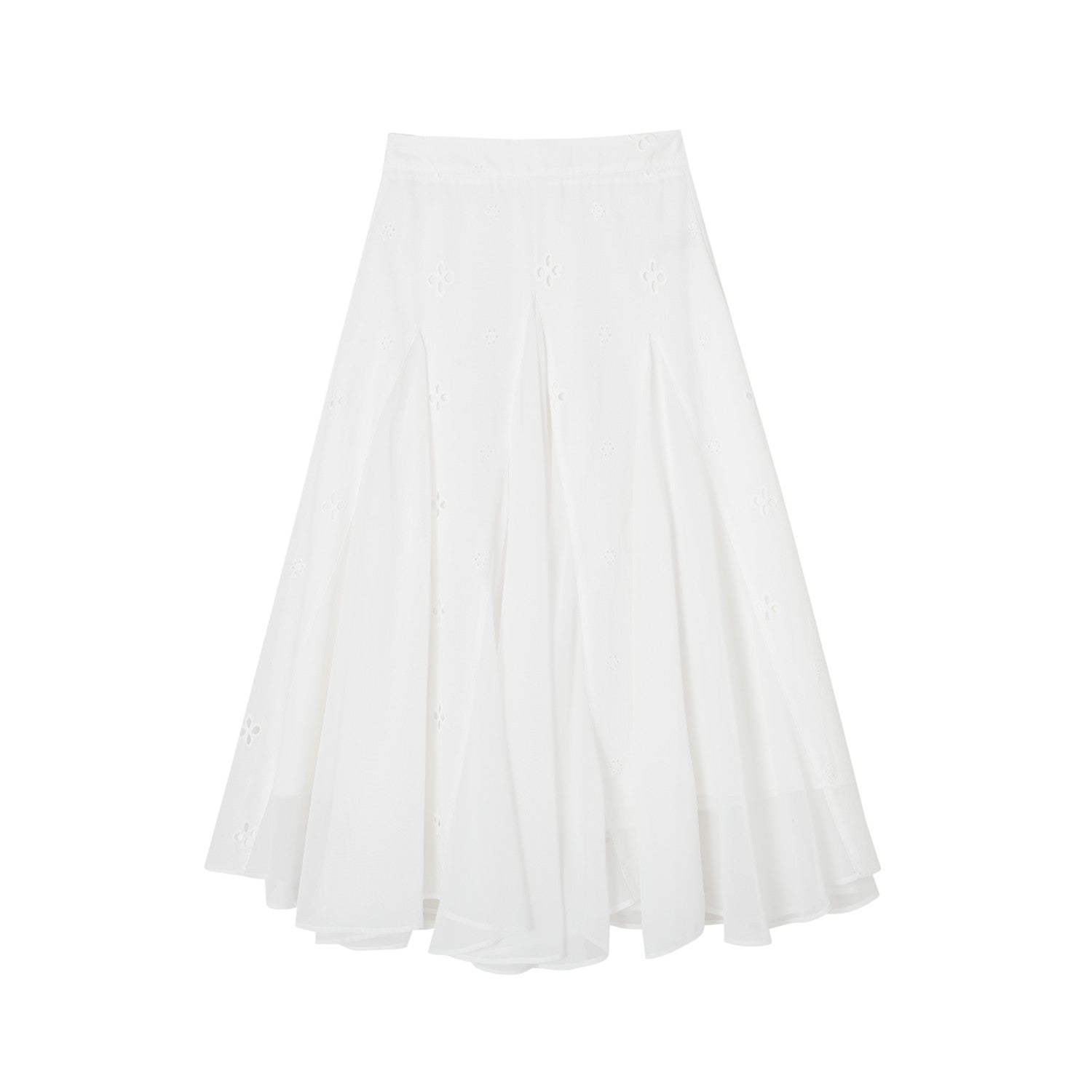 SOMESOWE S2508136 Embroidered flowers vacation style fairy skirt