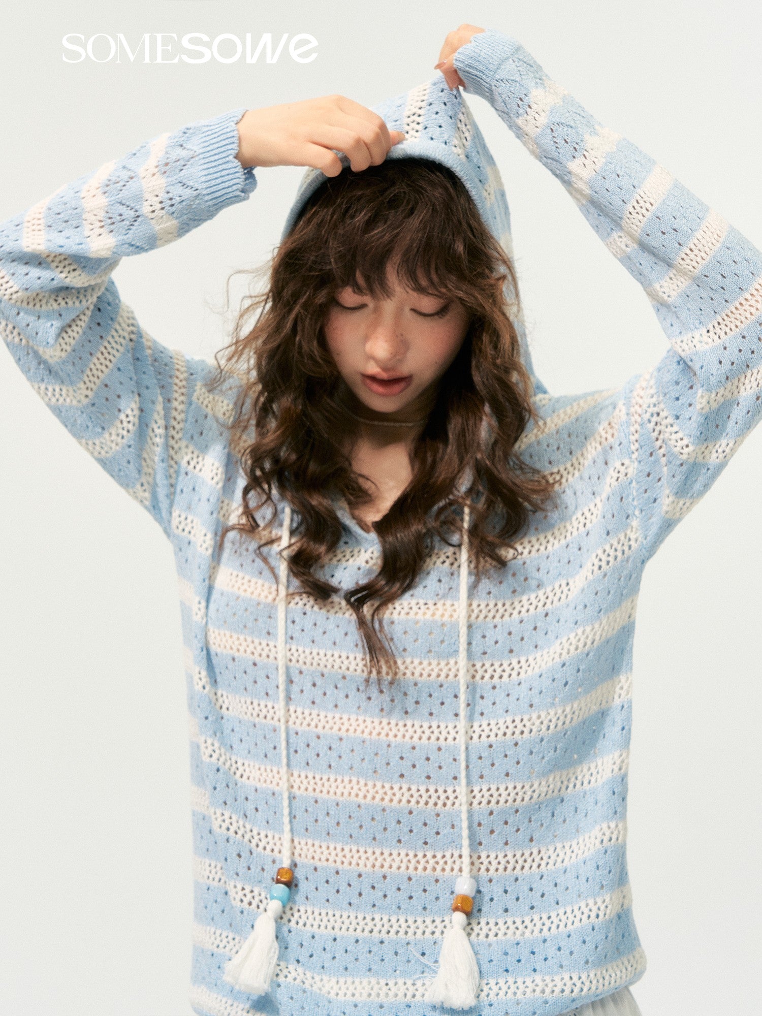 SOMESOWE S2508184 Nautical style hooded sweatshirt