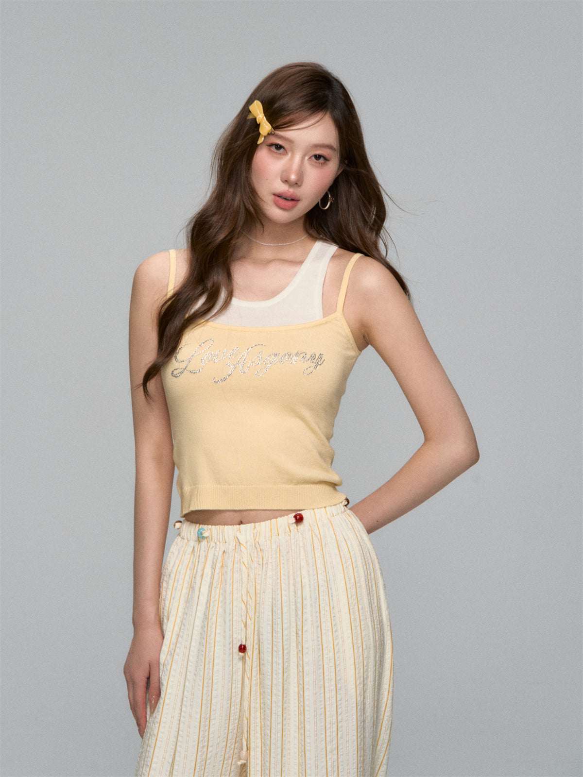 AsGony ASG25112 Wool blend knitted vest (3color)