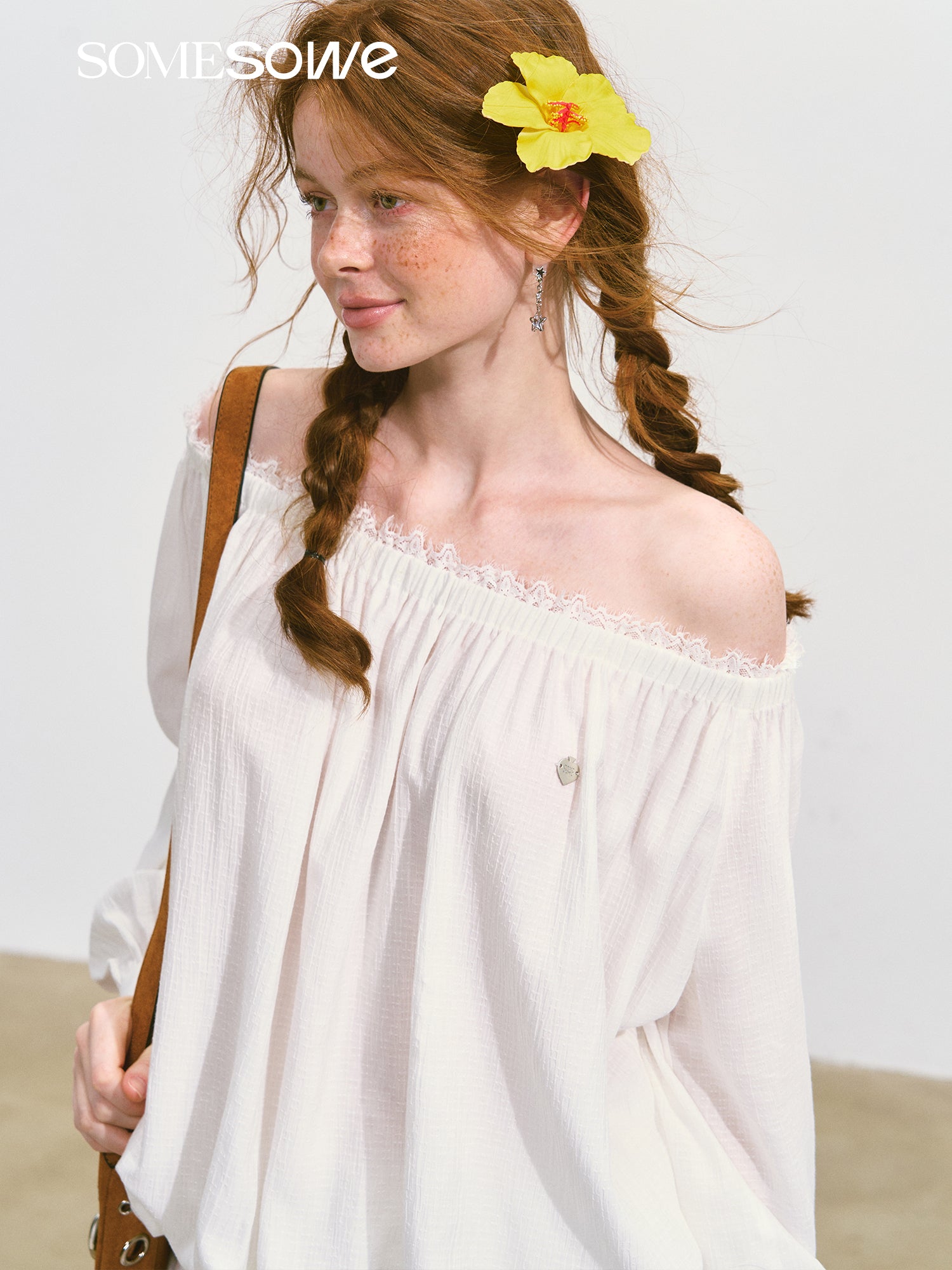 SOMESOWE S2508082&S2508097 Lace patchwork top + skort set (seperate)