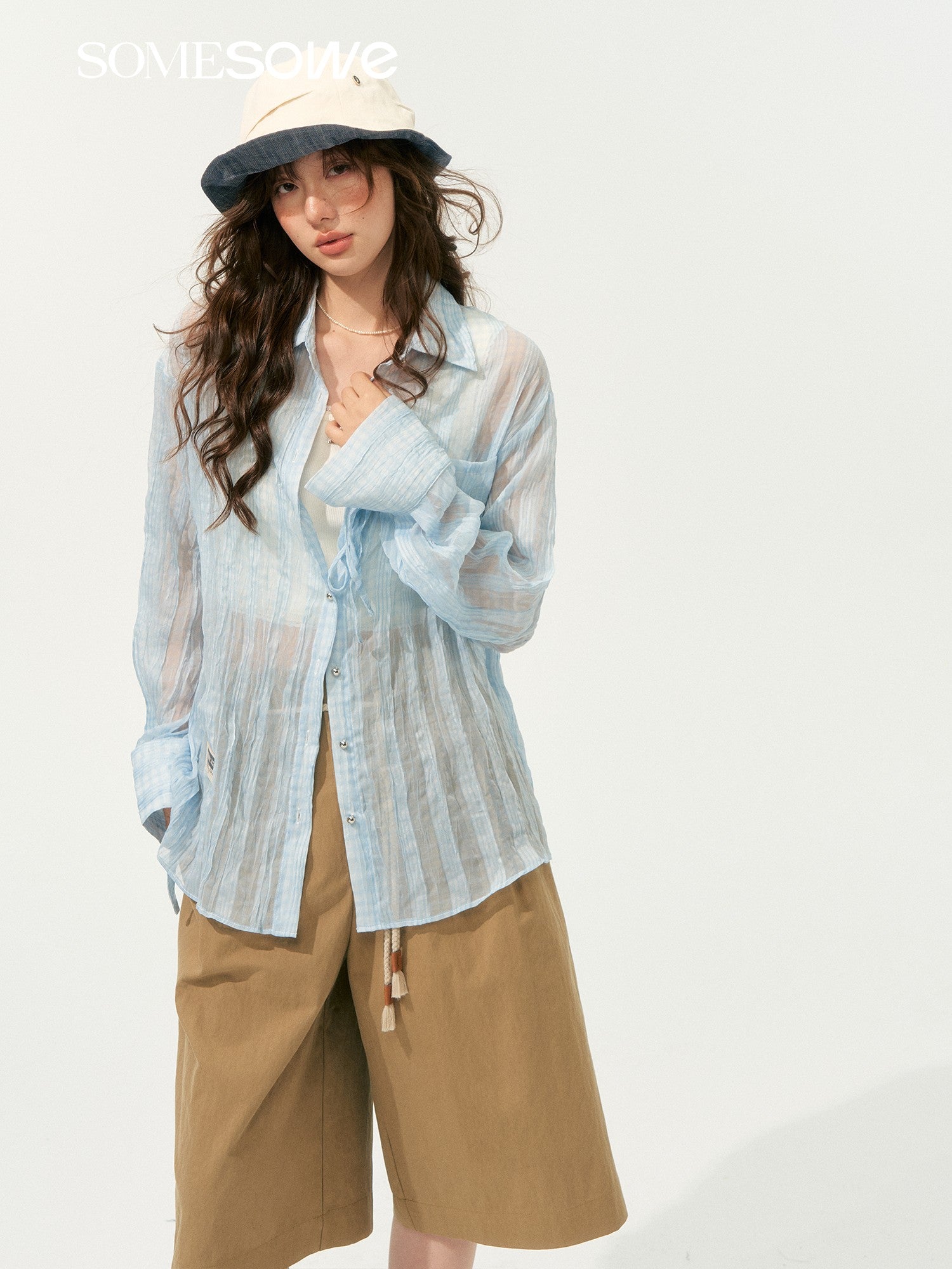 SOMESOWE S2508168 Ruffled casual shorts