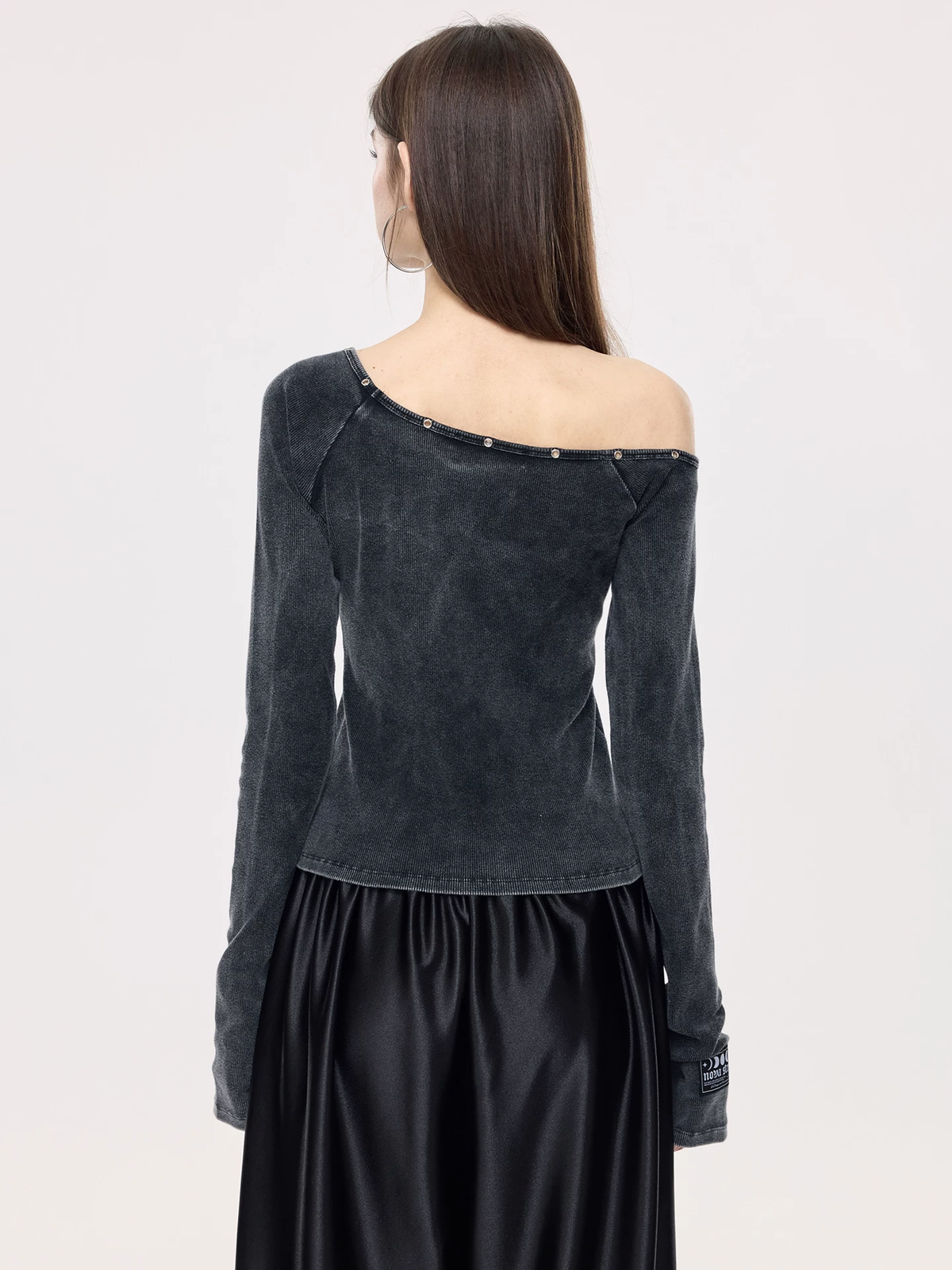 Nova Street Vintage Wash One Shoulder Top (2color)