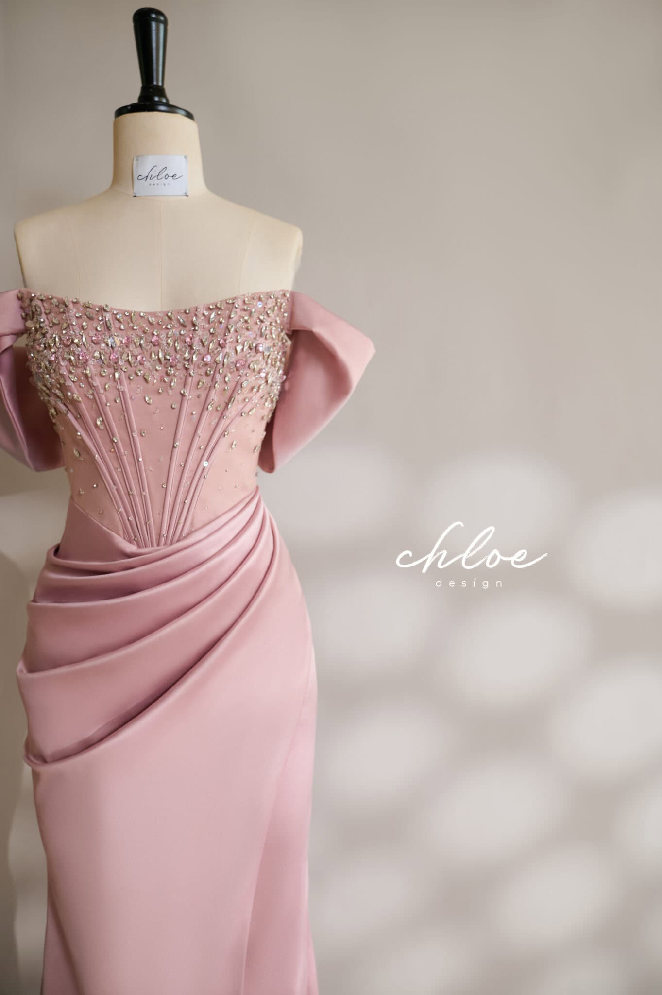 Chloe Corset Crystal Maxi Dress